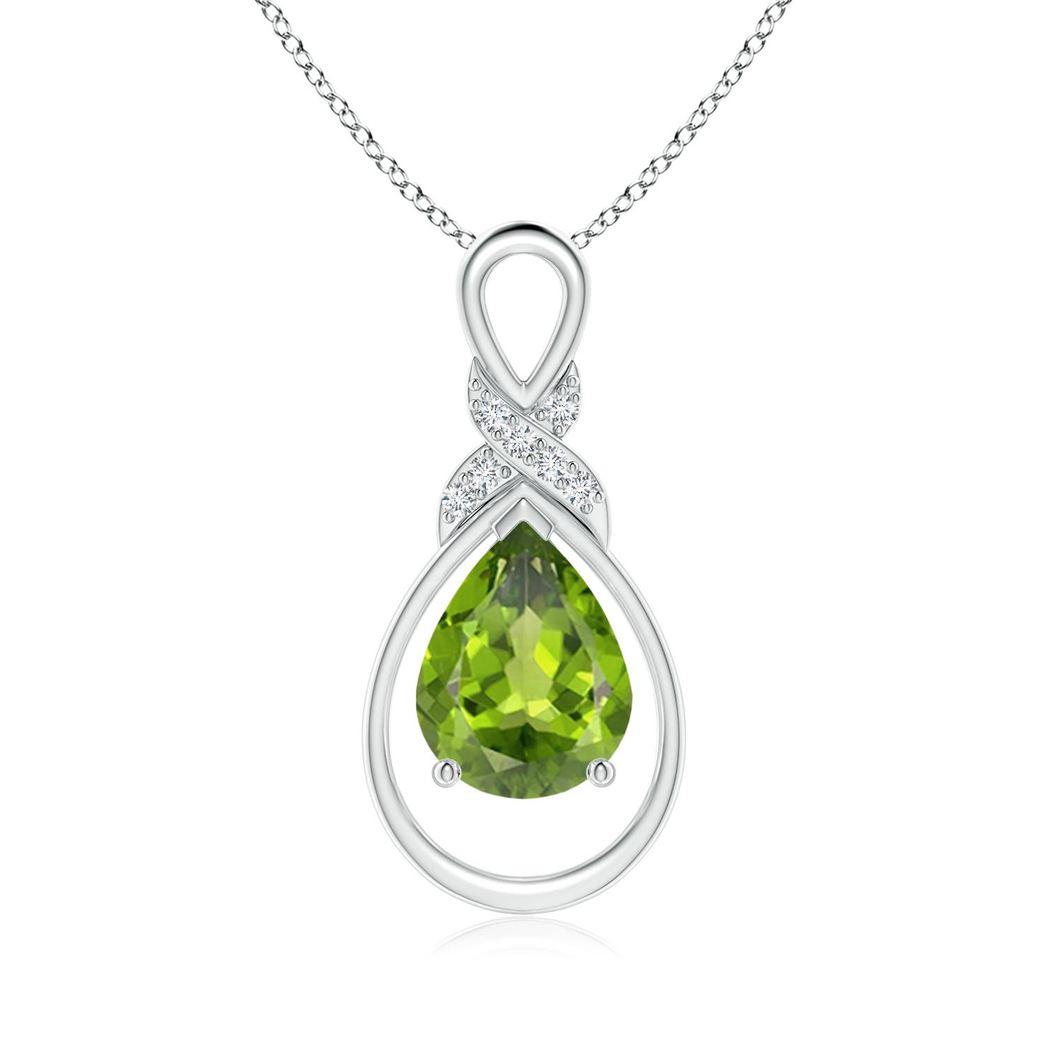 AAA - Peridot / 1.64 CT / 14 KT White Gold