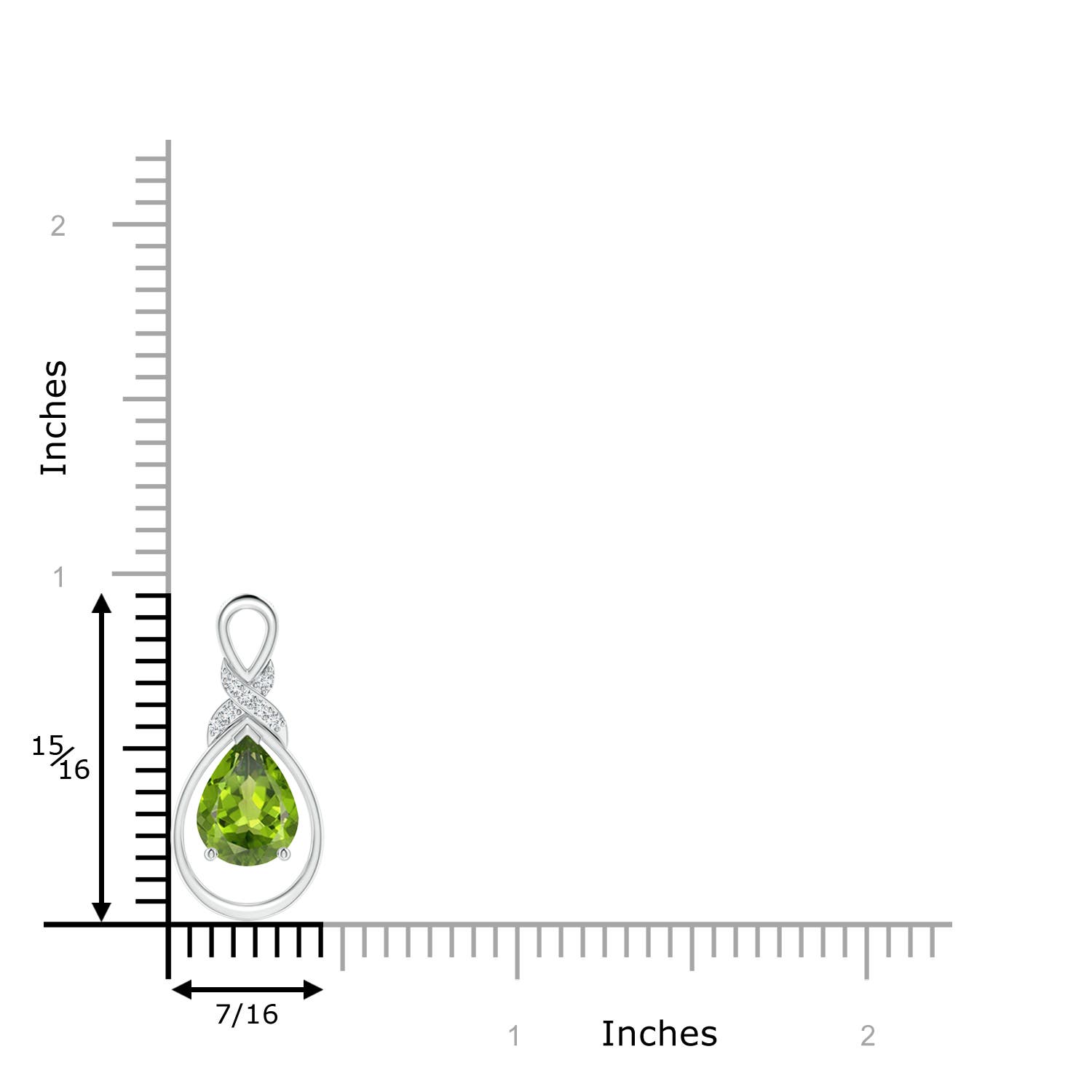 AAA - Peridot / 1.64 CT / 14 KT White Gold