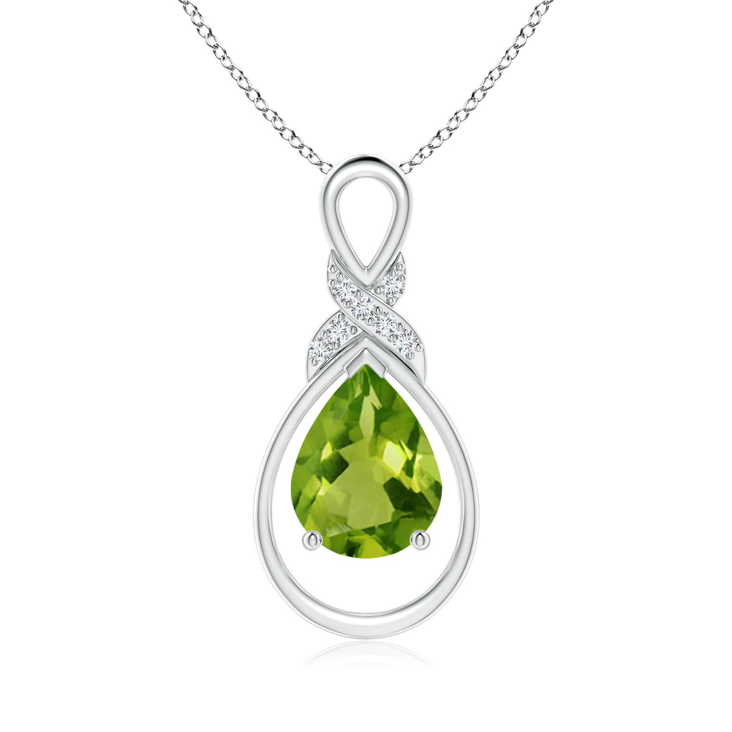 AAAA - Peridot / 1.64 CT / 14 KT White Gold