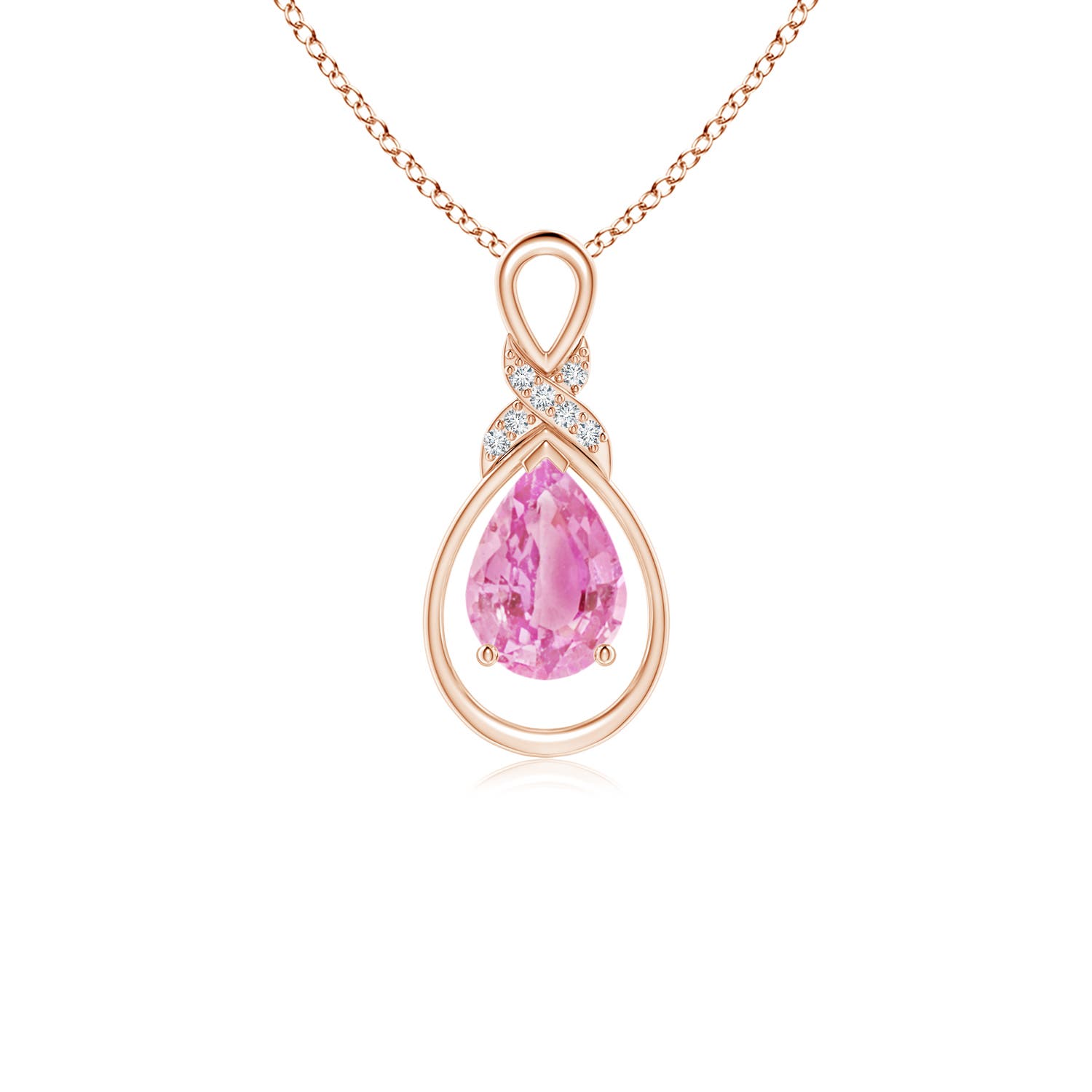 A - Pink Sapphire / 0.77 CT / 14 KT Rose Gold