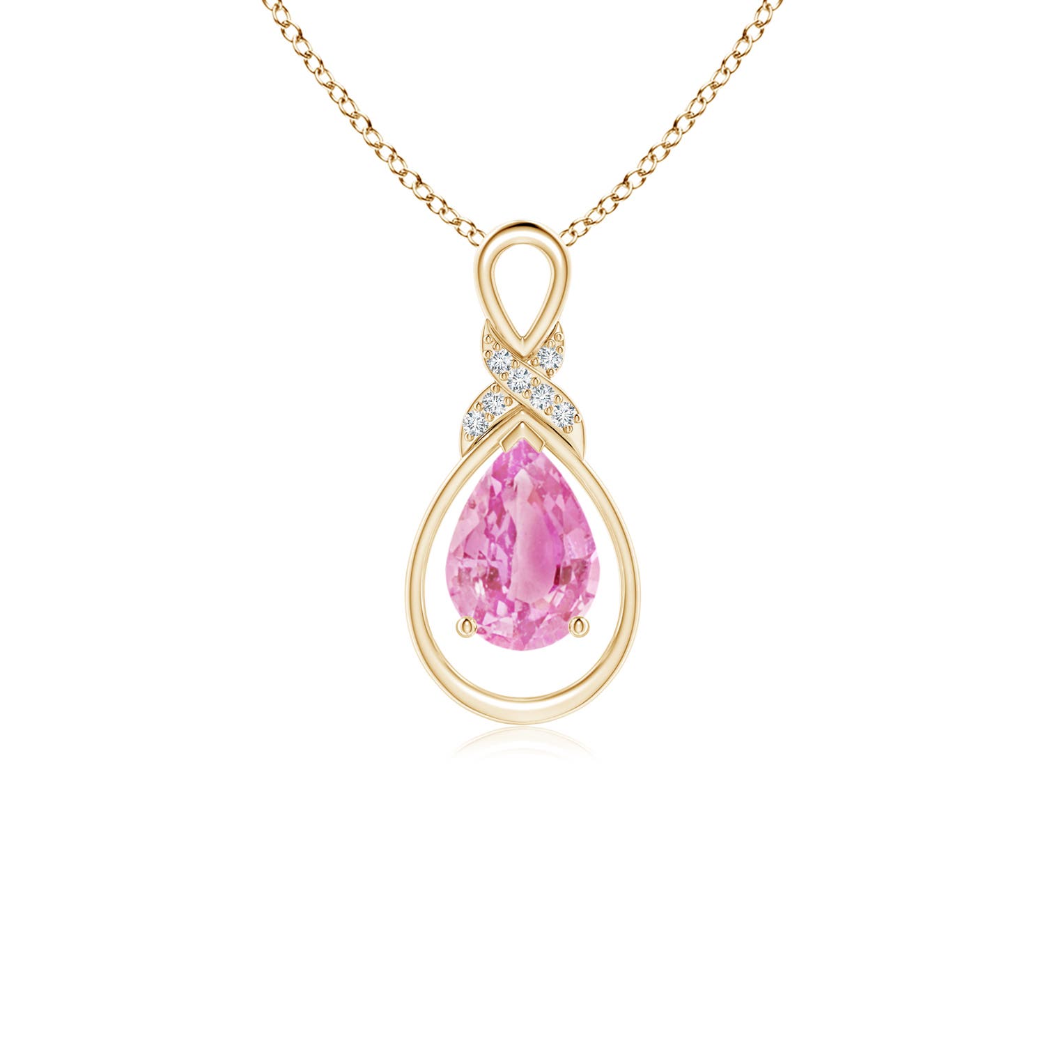 A - Pink Sapphire / 0.77 CT / 14 KT Yellow Gold