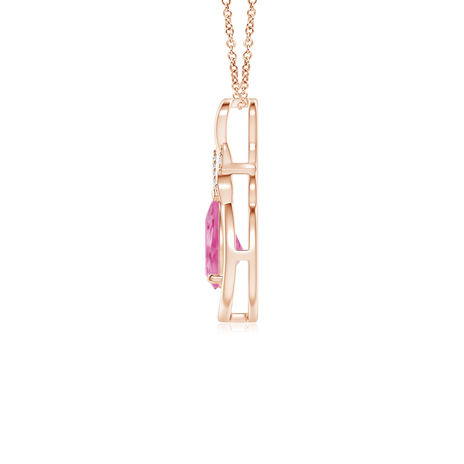 AA - Pink Sapphire / 0.77 CT / 14 KT Rose Gold