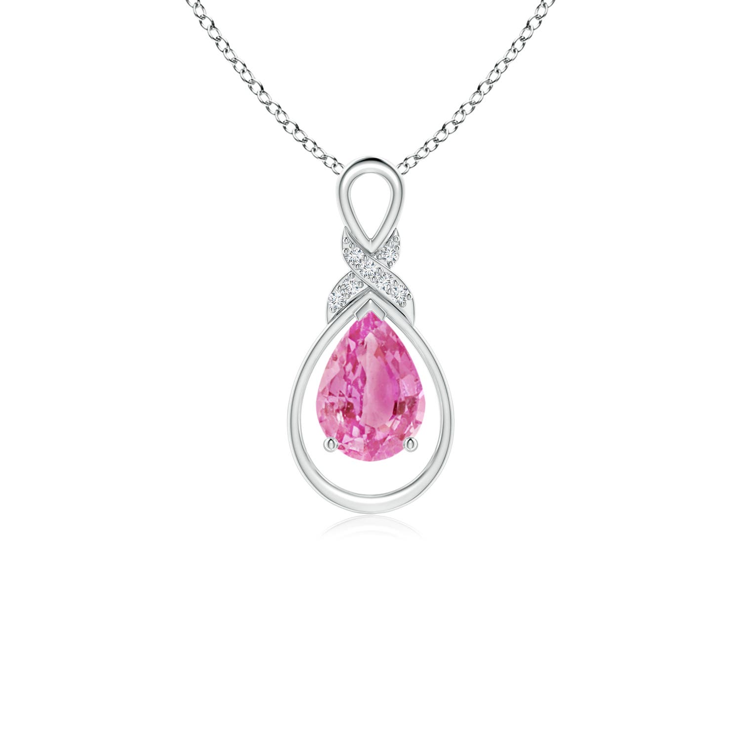 AA - Pink Sapphire / 0.77 CT / 14 KT White Gold