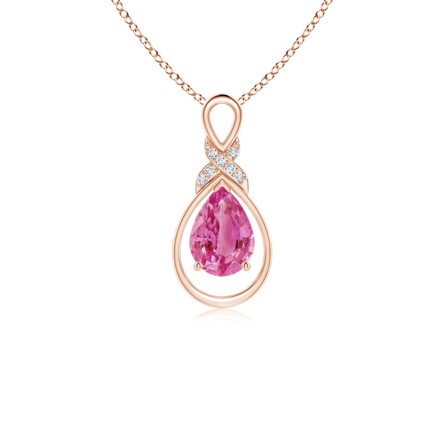 AAA - Pink Sapphire / 0.77 CT / 14 KT Rose Gold