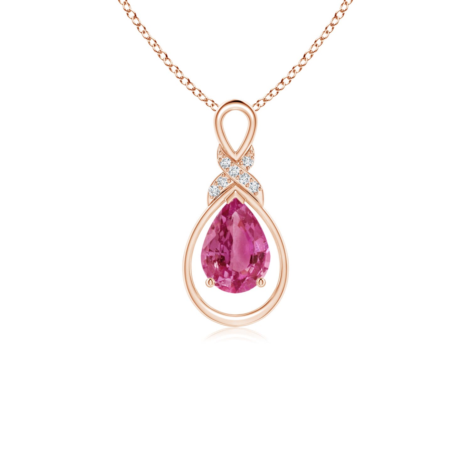 AAAA - Pink Sapphire / 0.77 CT / 14 KT Rose Gold