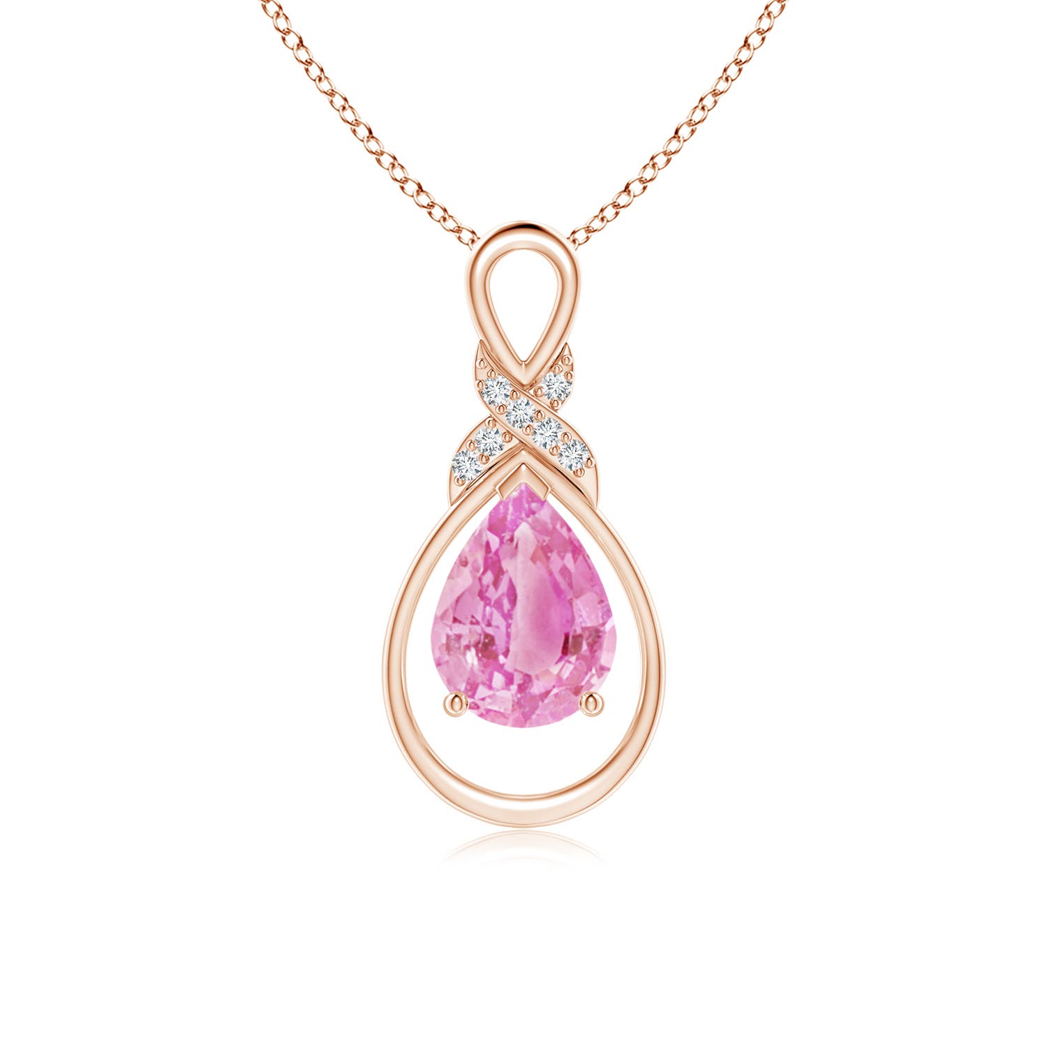 A - Pink Sapphire / 1.29 CT / 14 KT Rose Gold