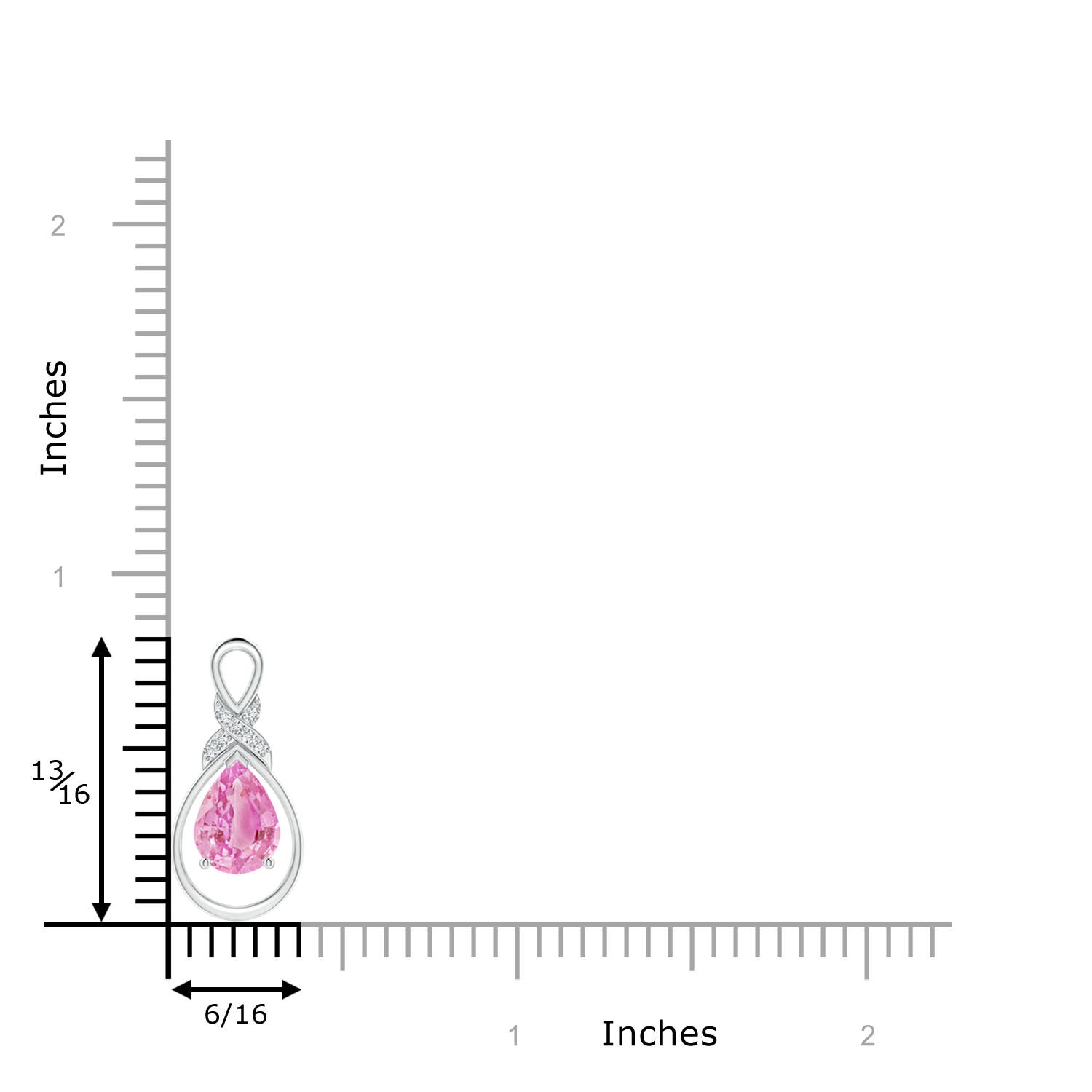 A - Pink Sapphire / 1.29 CT / 14 KT White Gold