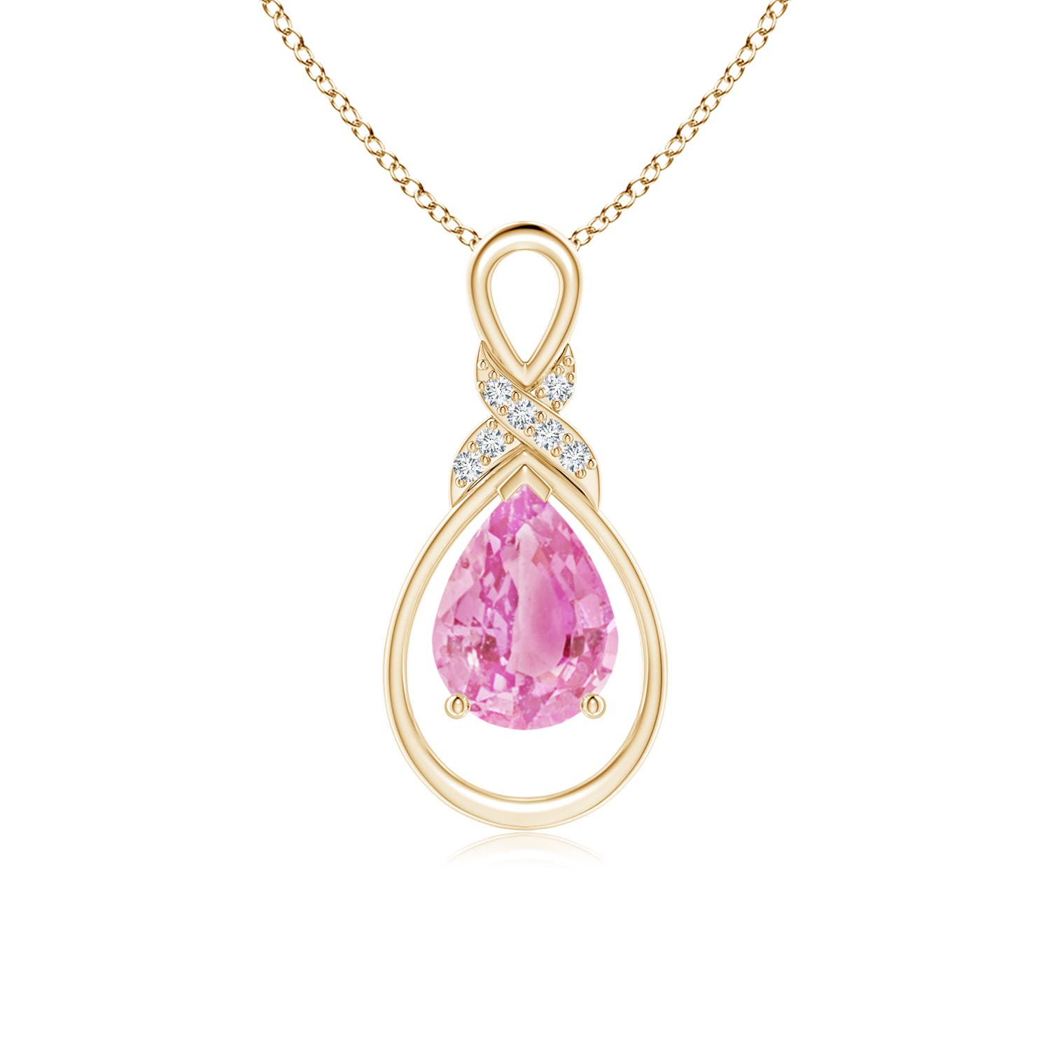 A - Pink Sapphire / 1.29 CT / 14 KT Yellow Gold