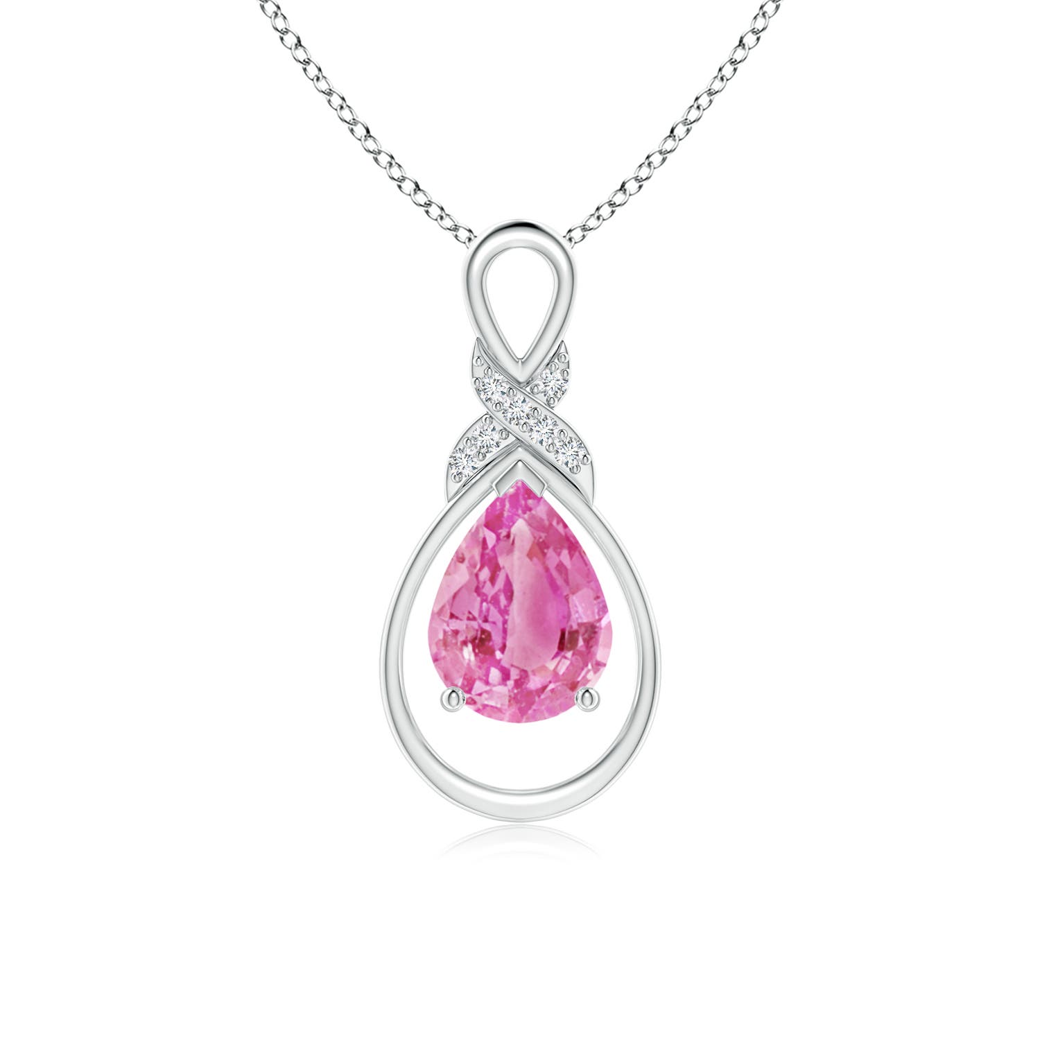 AA - Pink Sapphire / 1.29 CT / 14 KT White Gold