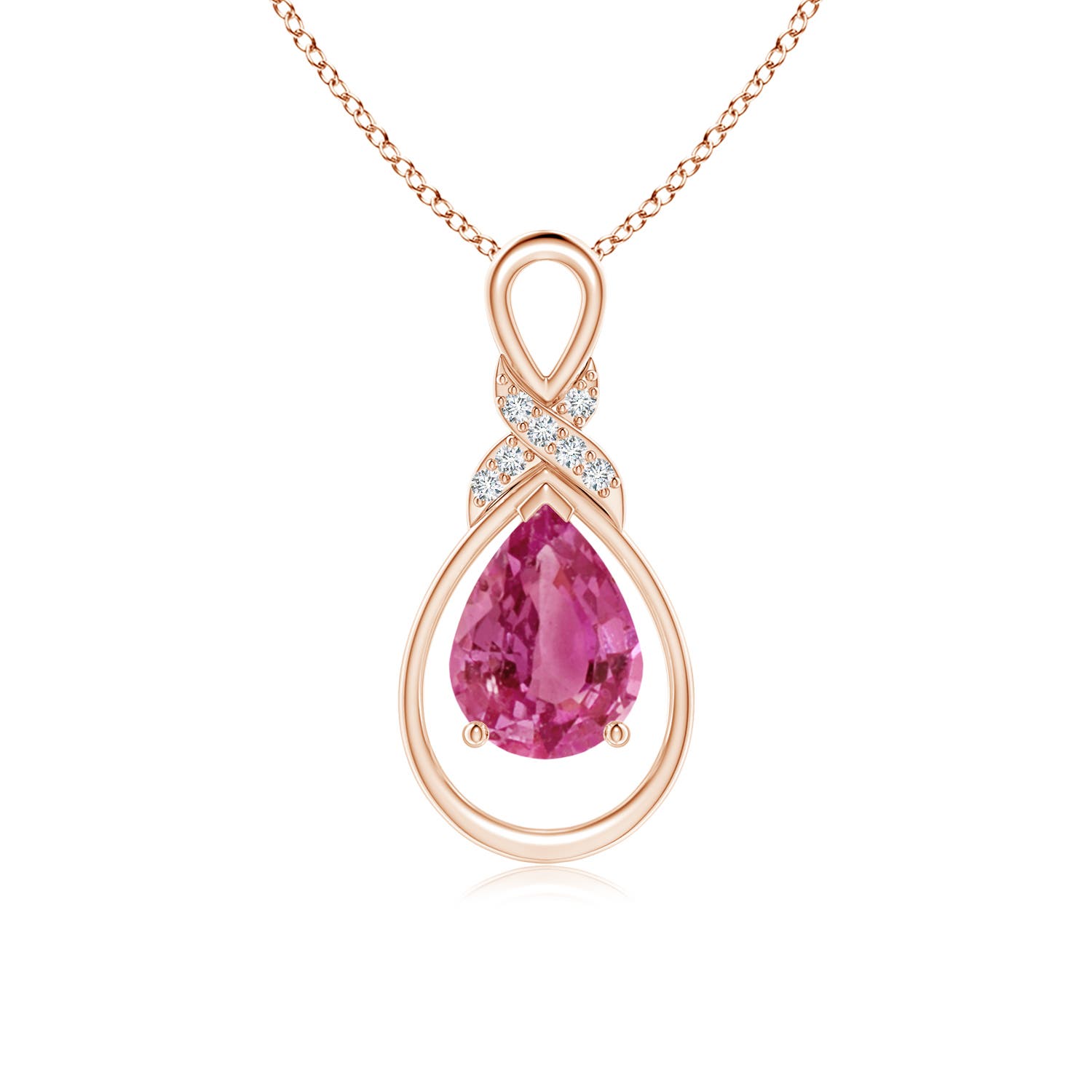 AAAA - Pink Sapphire / 1.29 CT / 14 KT Rose Gold