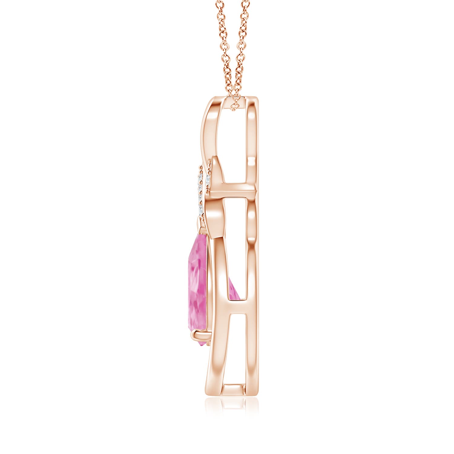 A - Pink Sapphire / 1.94 CT / 14 KT Rose Gold