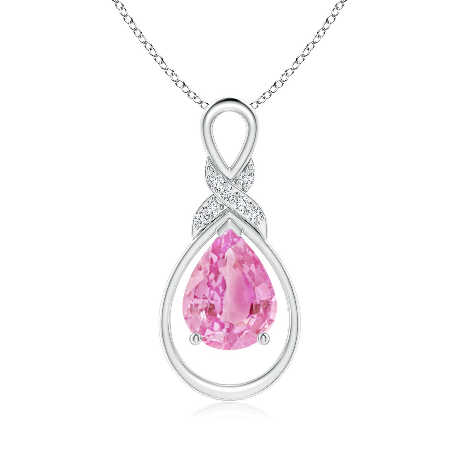 A - Pink Sapphire / 1.94 CT / 14 KT White Gold