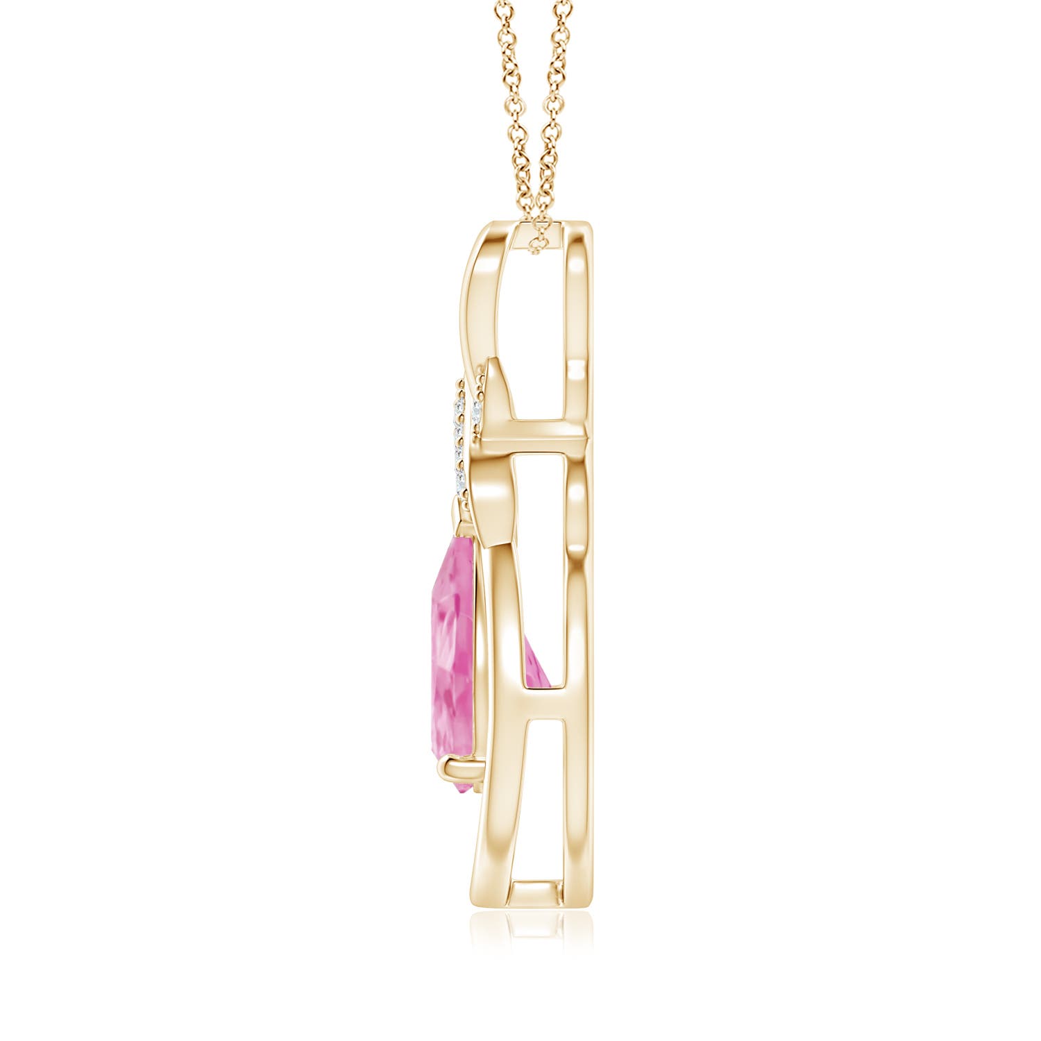 A - Pink Sapphire / 1.94 CT / 14 KT Yellow Gold