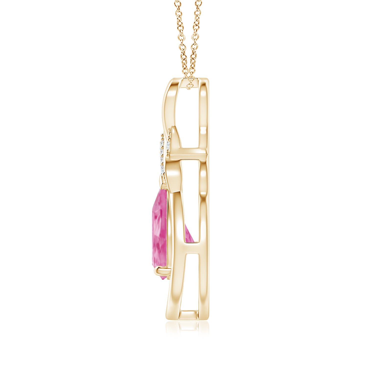 AA - Pink Sapphire / 1.94 CT / 14 KT Yellow Gold