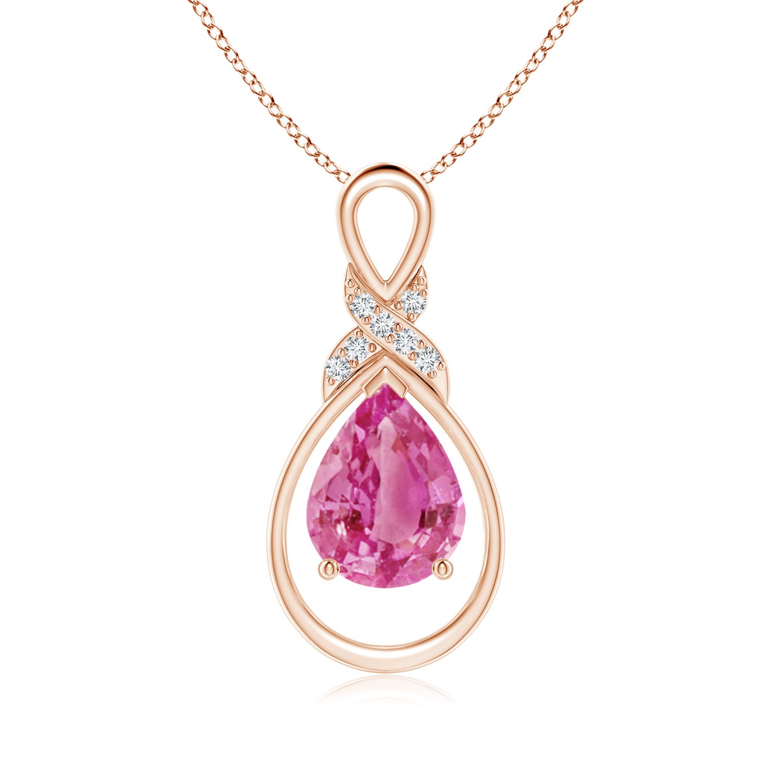 AAA - Pink Sapphire / 1.94 CT / 14 KT Rose Gold