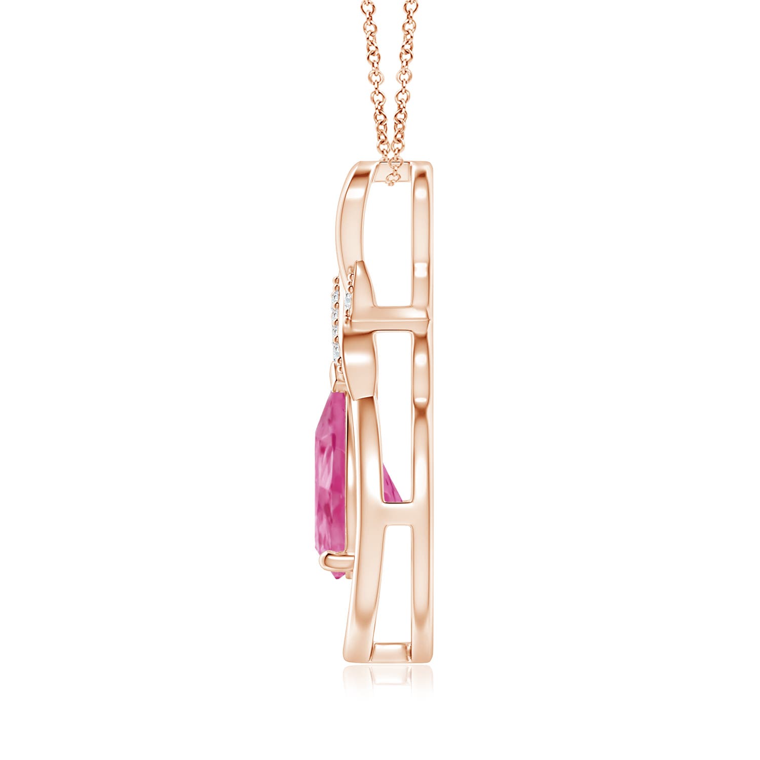 AAA - Pink Sapphire / 1.94 CT / 14 KT Rose Gold