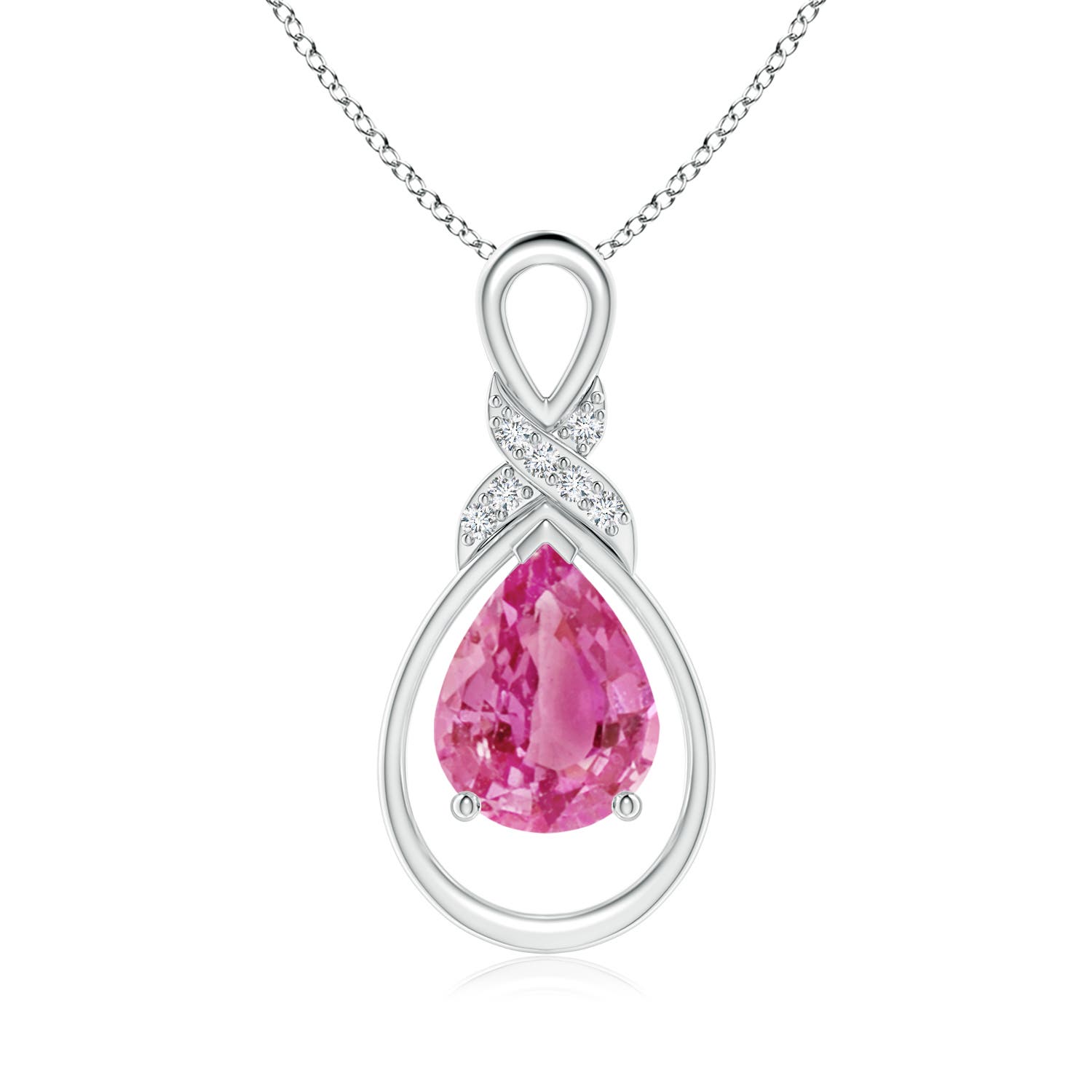 AAA - Pink Sapphire / 1.94 CT / 14 KT White Gold