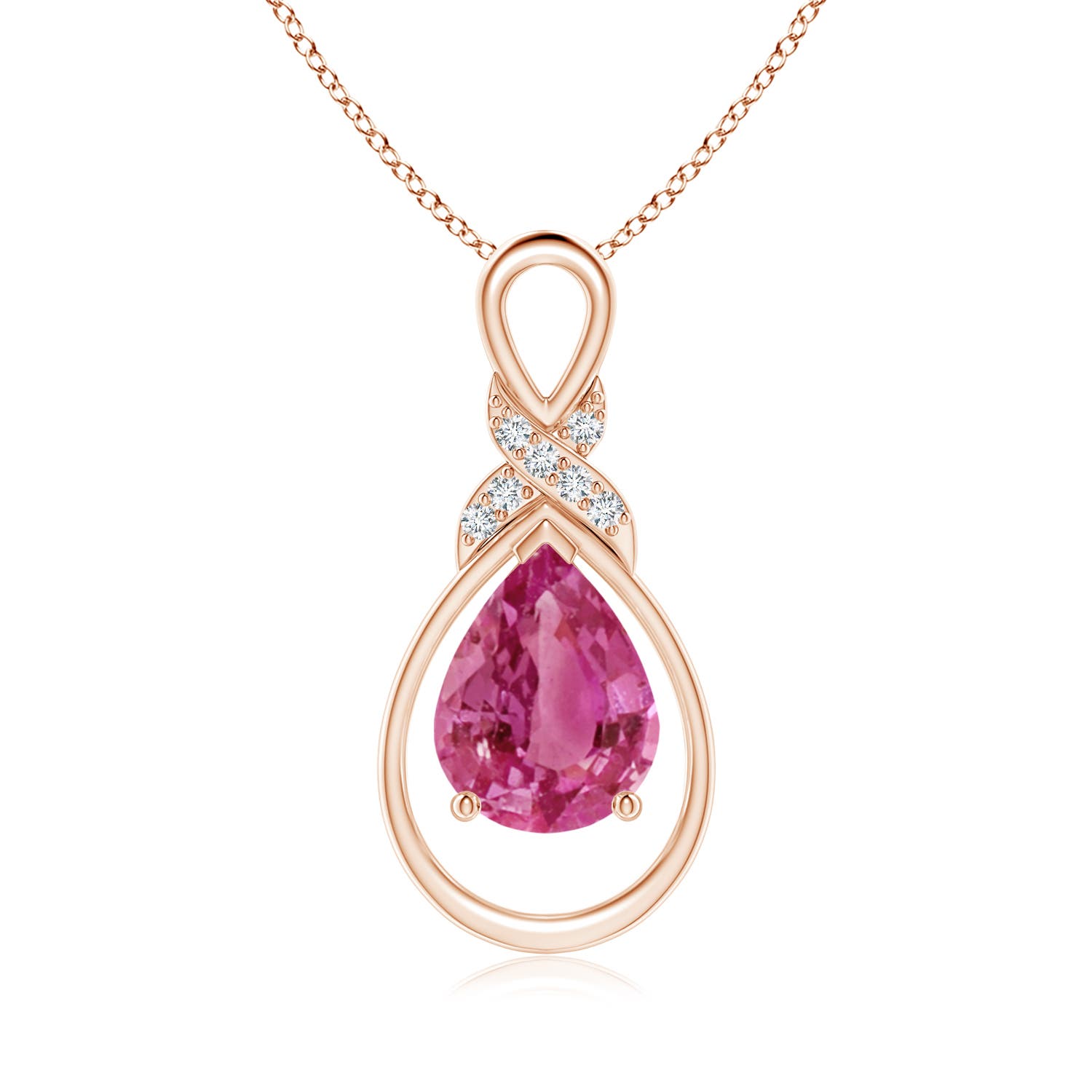 AAAA - Pink Sapphire / 1.94 CT / 14 KT Rose Gold