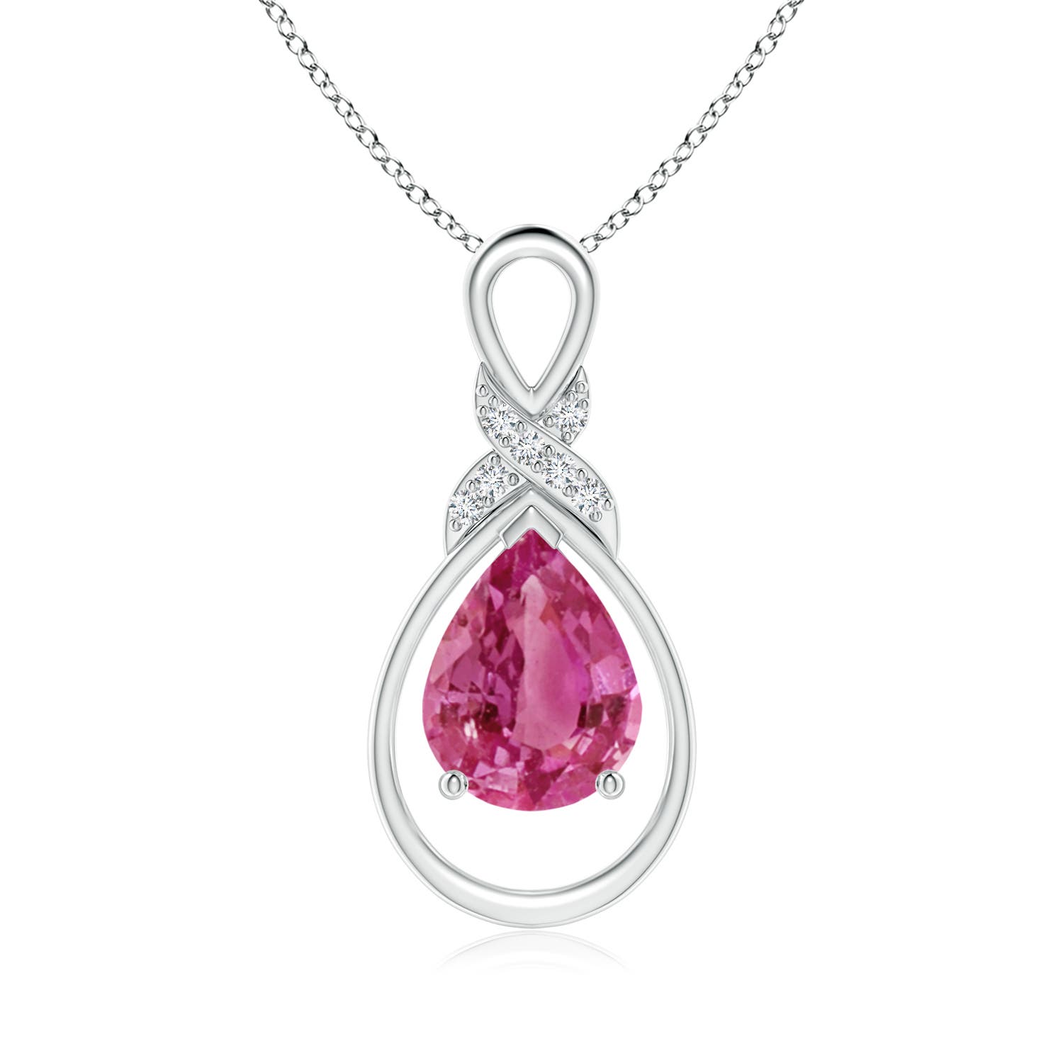 AAAA - Pink Sapphire / 1.94 CT / 14 KT White Gold