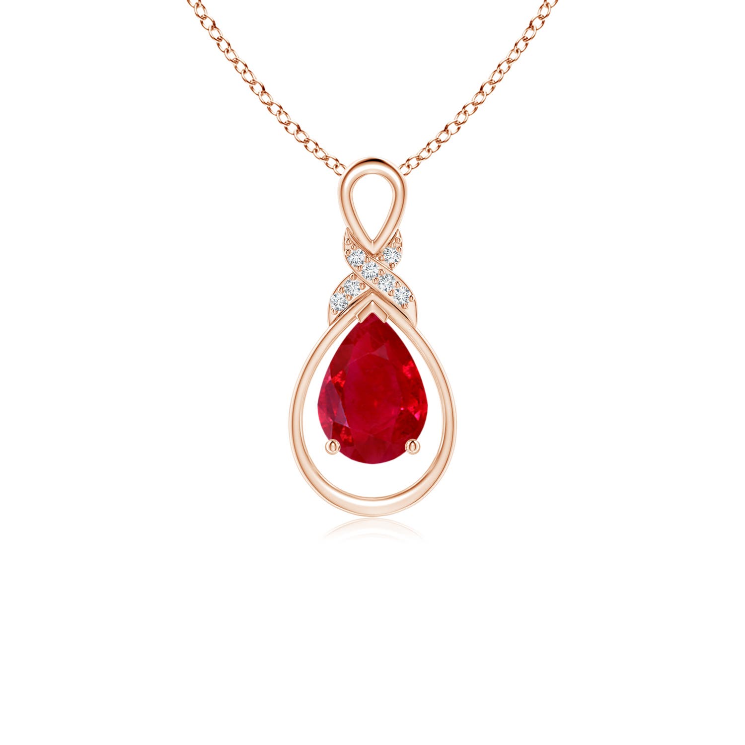 AAA - Ruby / 0.82 CT / 14 KT Rose Gold