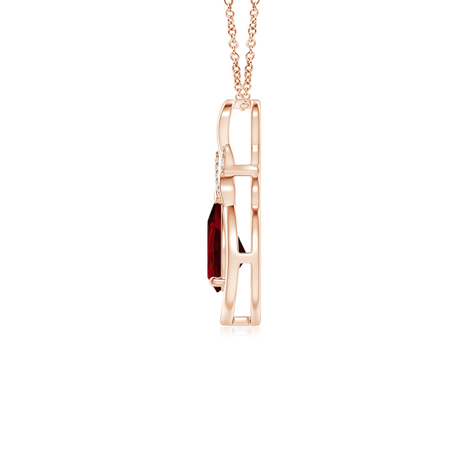 AAAA - Ruby / 0.82 CT / 14 KT Rose Gold