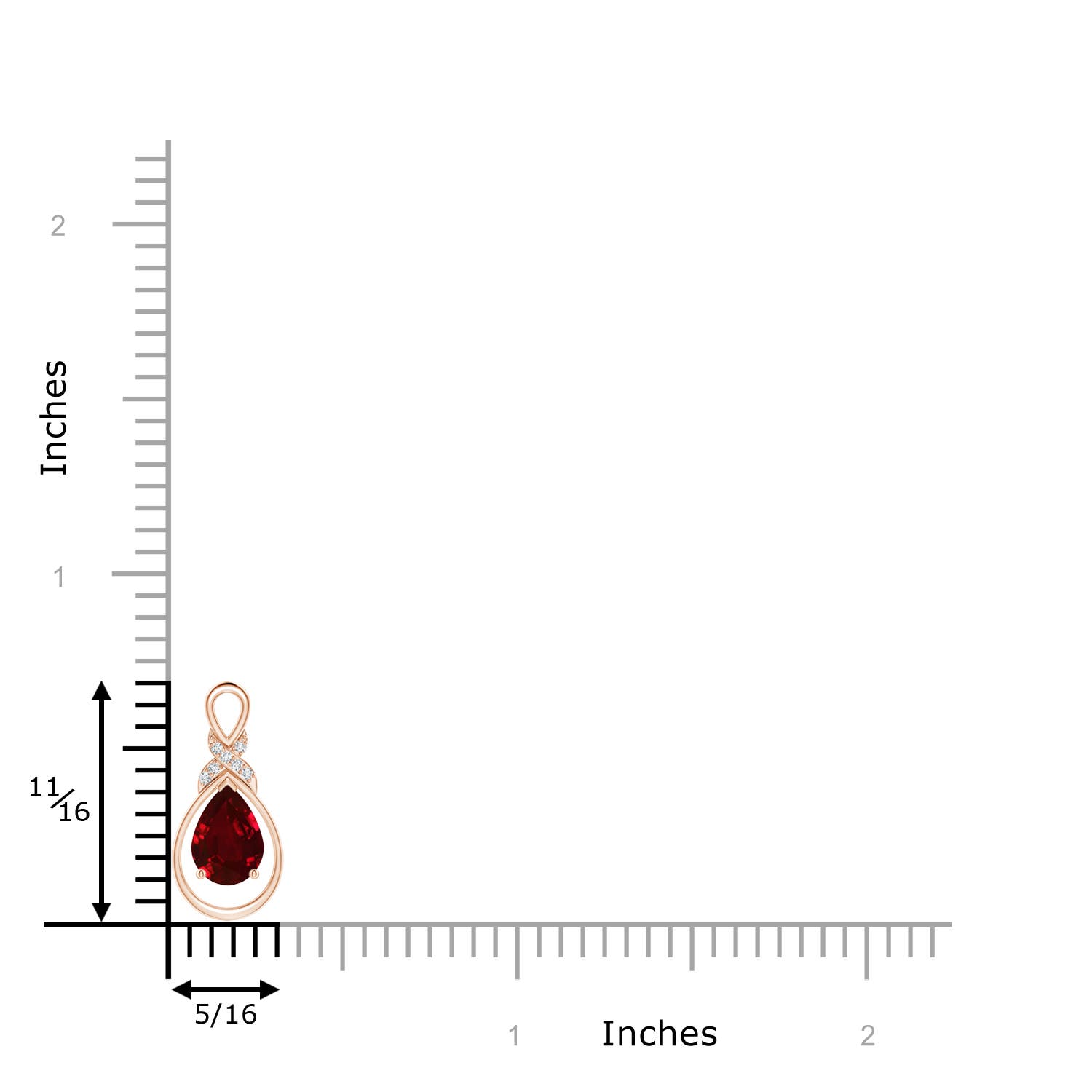 AAAA - Ruby / 0.82 CT / 14 KT Rose Gold