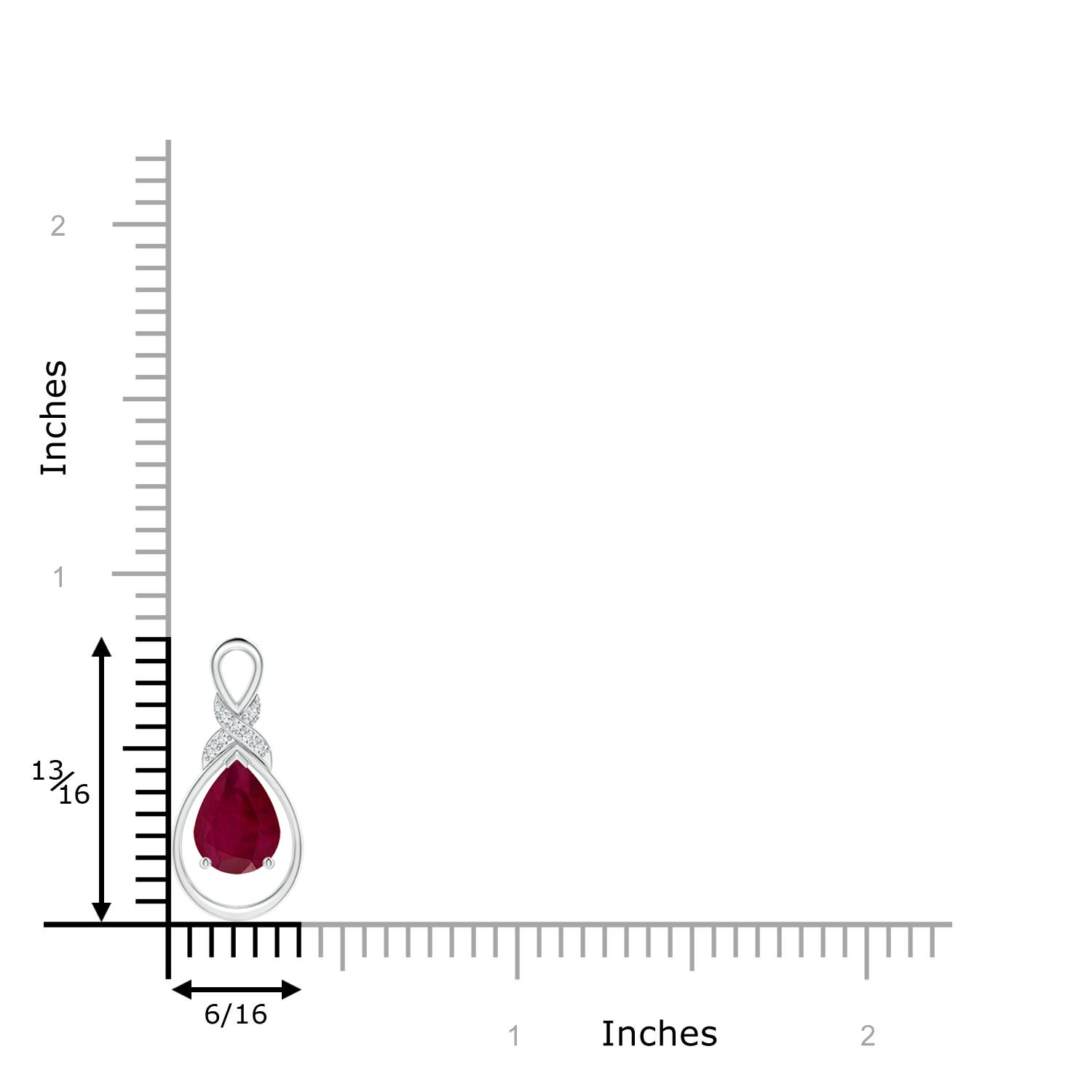 A - Ruby / 1.19 CT / 14 KT White Gold