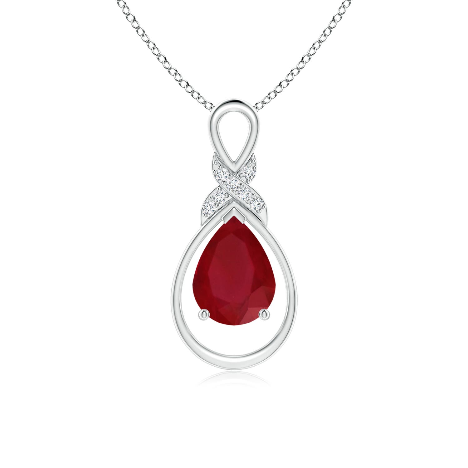 AA - Ruby / 1.19 CT / 14 KT White Gold