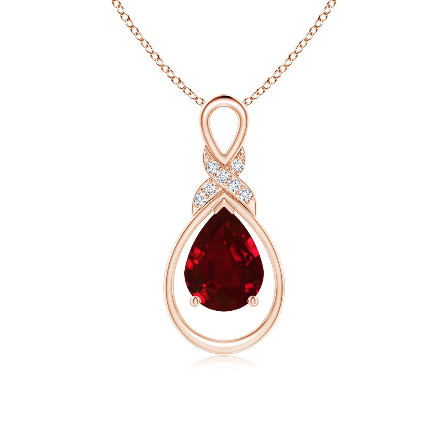 AAAA - Ruby / 1.19 CT / 14 KT Rose Gold