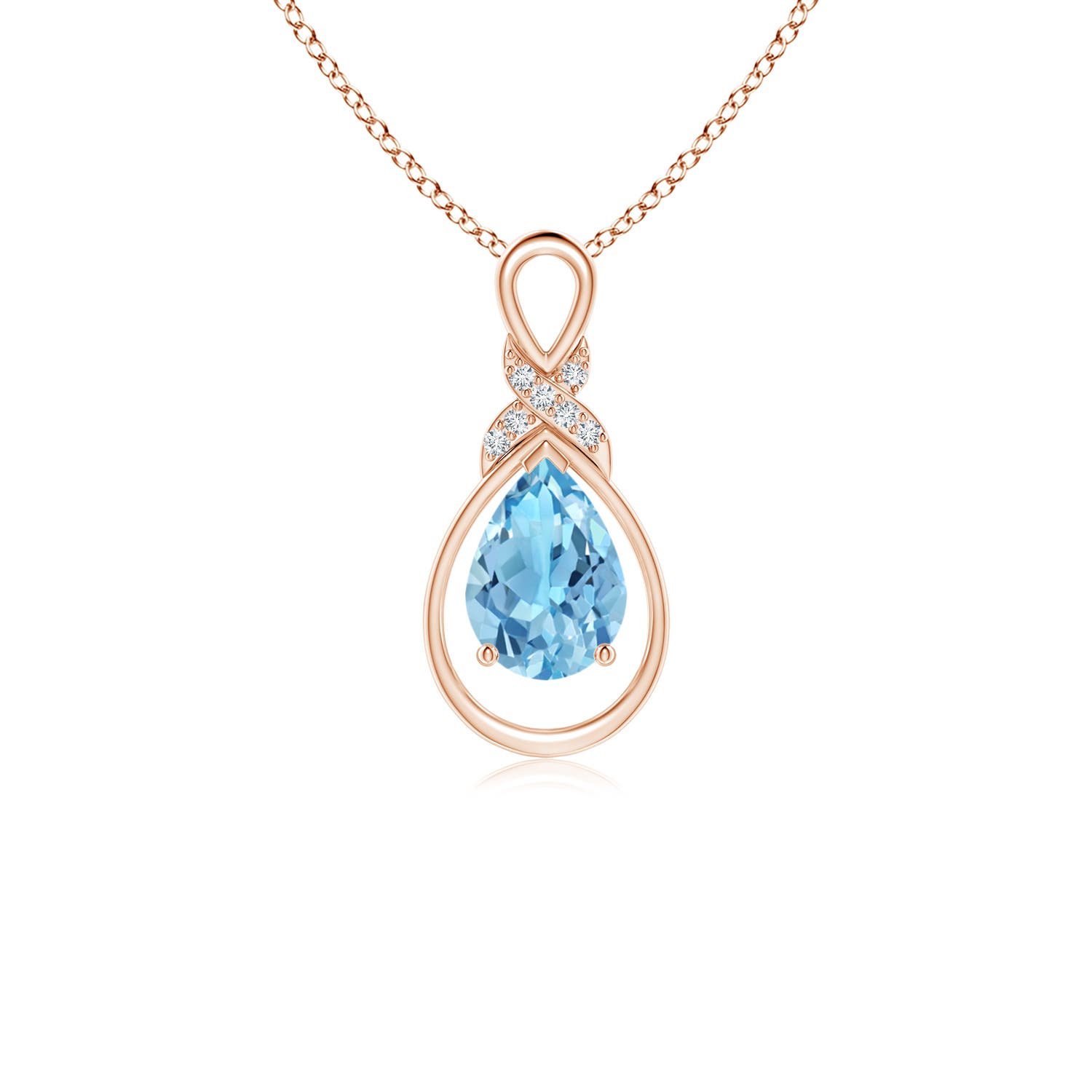 A - Swiss Blue Topaz / 0.82 CT / 14 KT Rose Gold