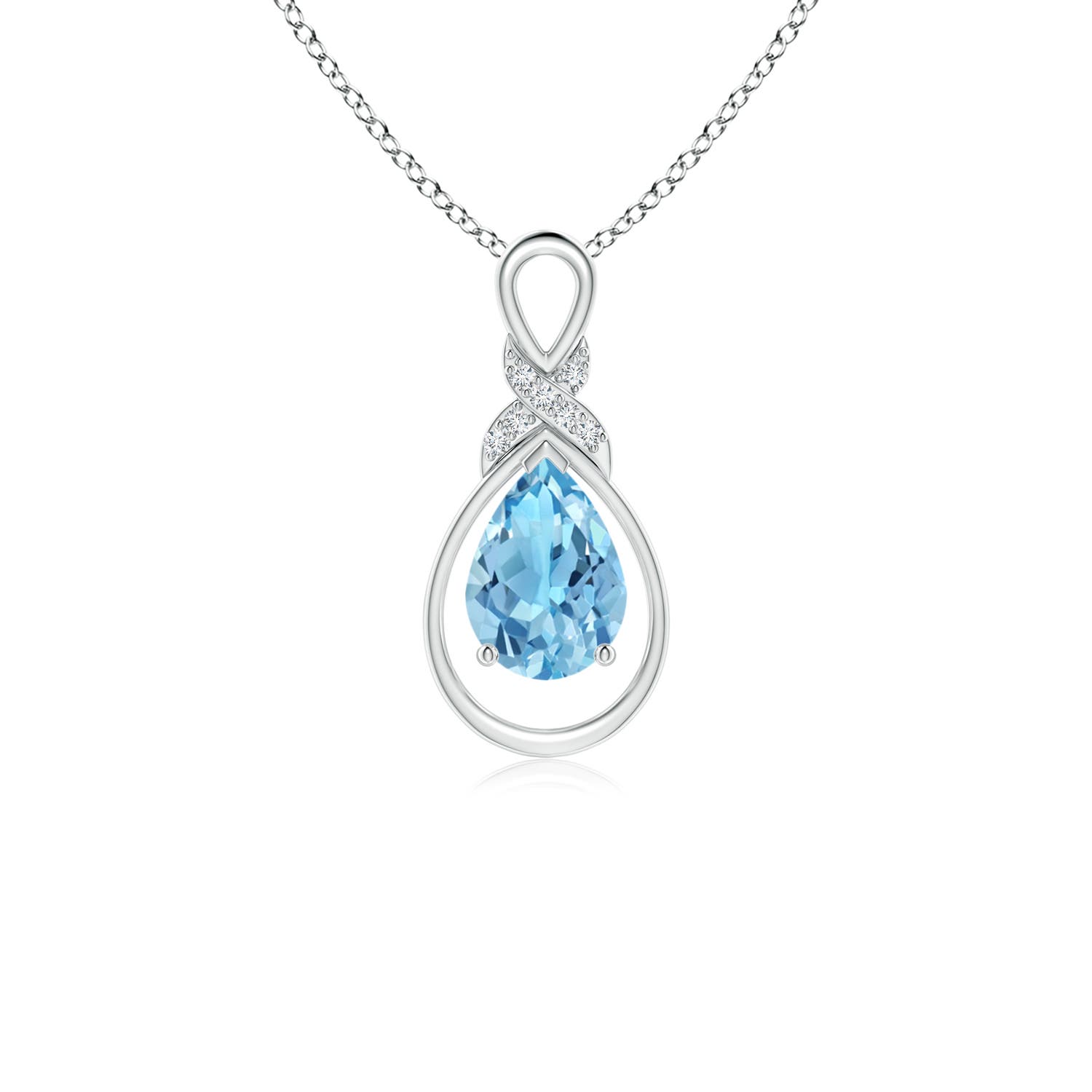 A - Swiss Blue Topaz / 0.82 CT / 14 KT White Gold