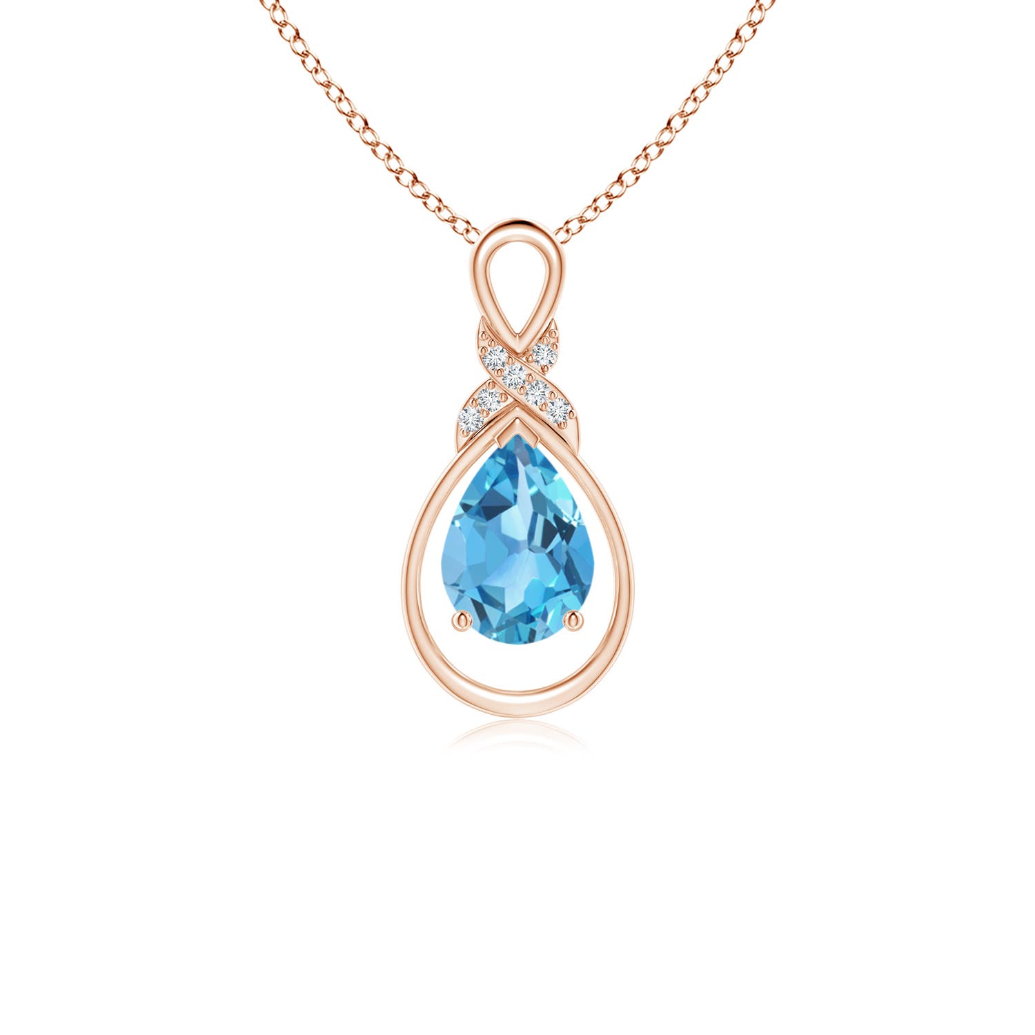 AA - Swiss Blue Topaz / 0.82 CT / 14 KT Rose Gold