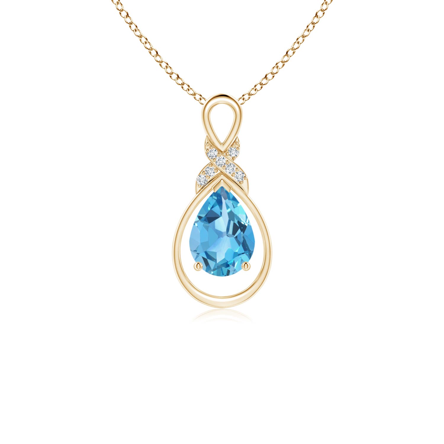 AA - Swiss Blue Topaz / 0.82 CT / 14 KT Yellow Gold