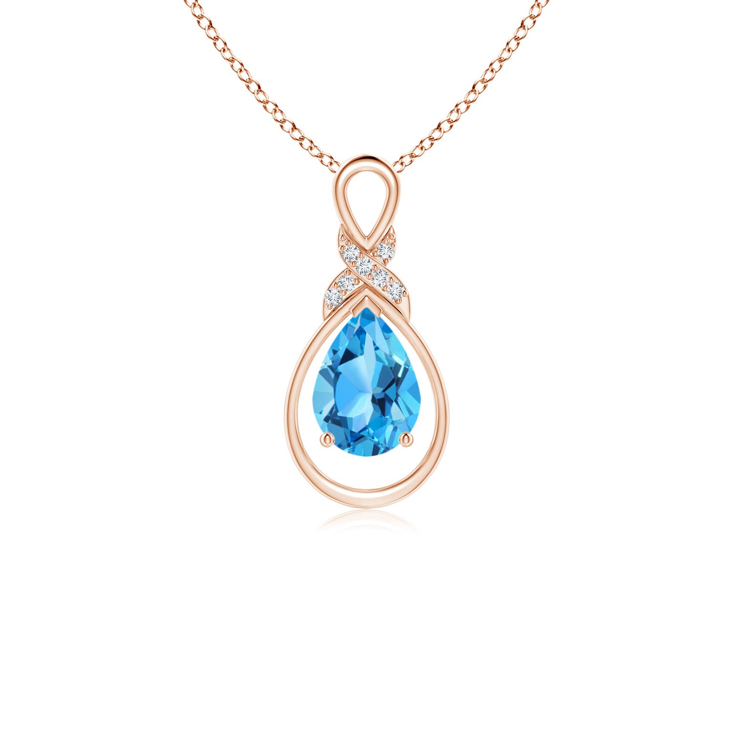 AAA - Swiss Blue Topaz / 0.82 CT / 14 KT Rose Gold