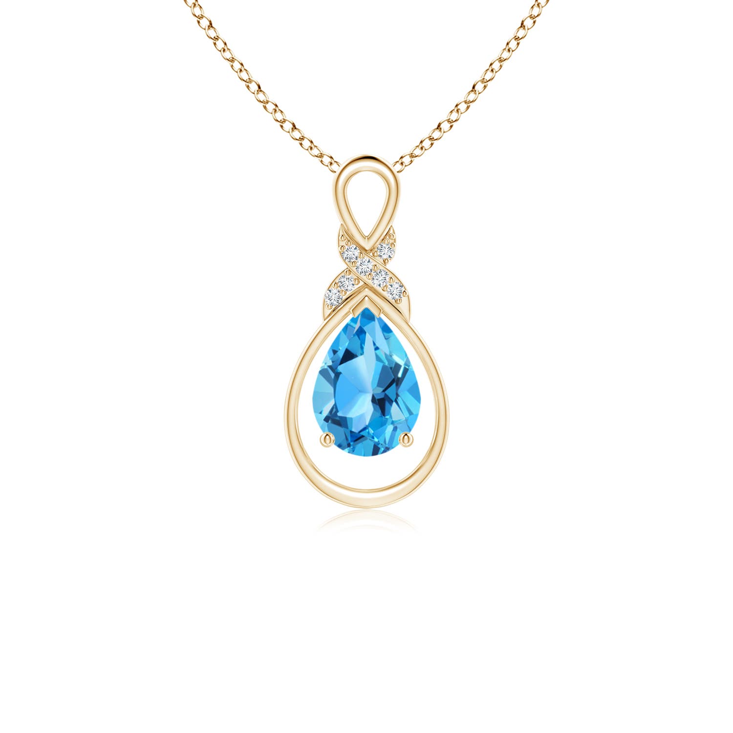 AAA - Swiss Blue Topaz / 0.82 CT / 14 KT Yellow Gold