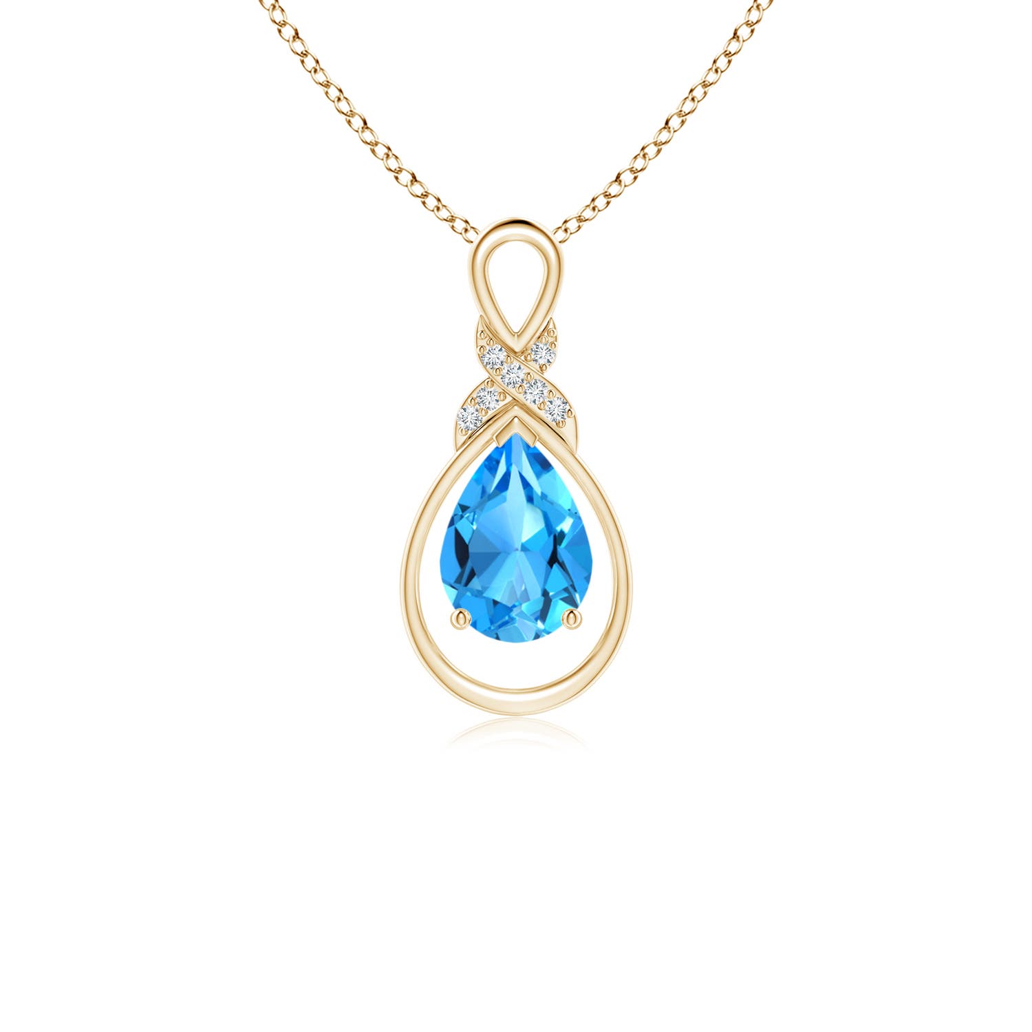 AAAA - Swiss Blue Topaz / 0.82 CT / 14 KT Yellow Gold