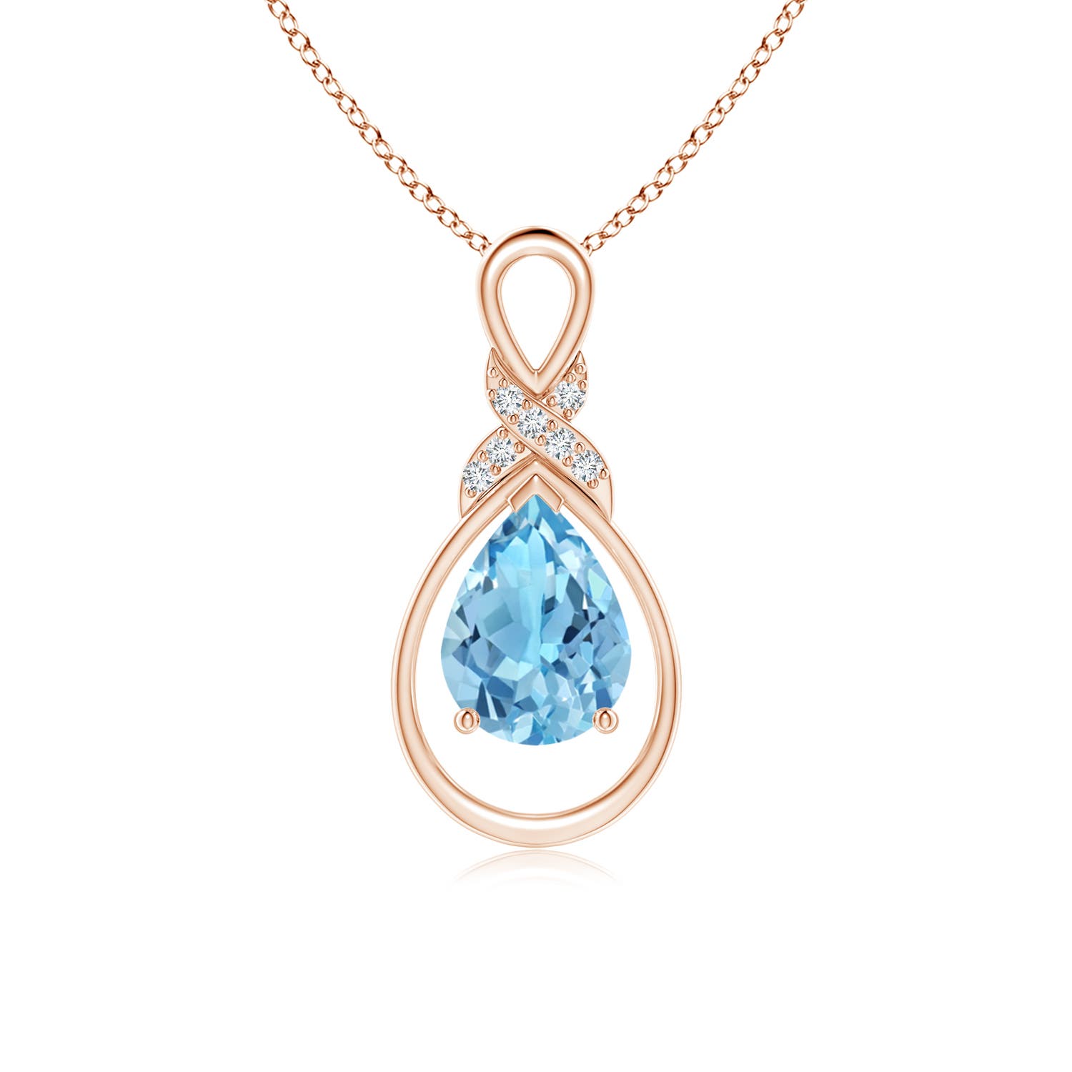 A - Swiss Blue Topaz / 1.59 CT / 14 KT Rose Gold