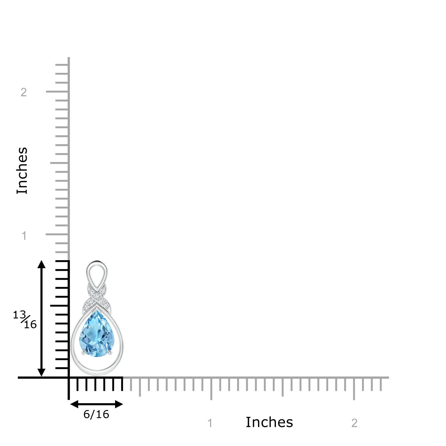 A - Swiss Blue Topaz / 1.59 CT / 14 KT White Gold