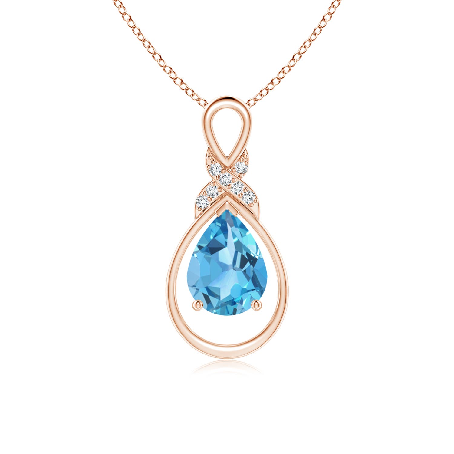 AA - Swiss Blue Topaz / 1.59 CT / 14 KT Rose Gold