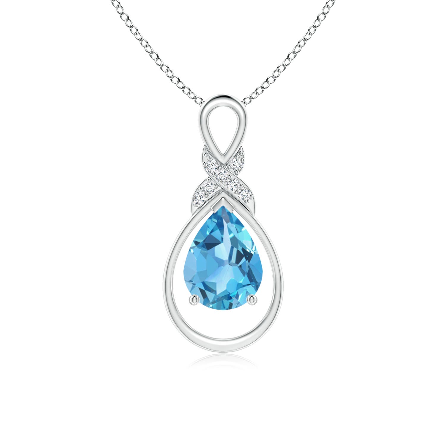 AA - Swiss Blue Topaz / 1.59 CT / 14 KT White Gold