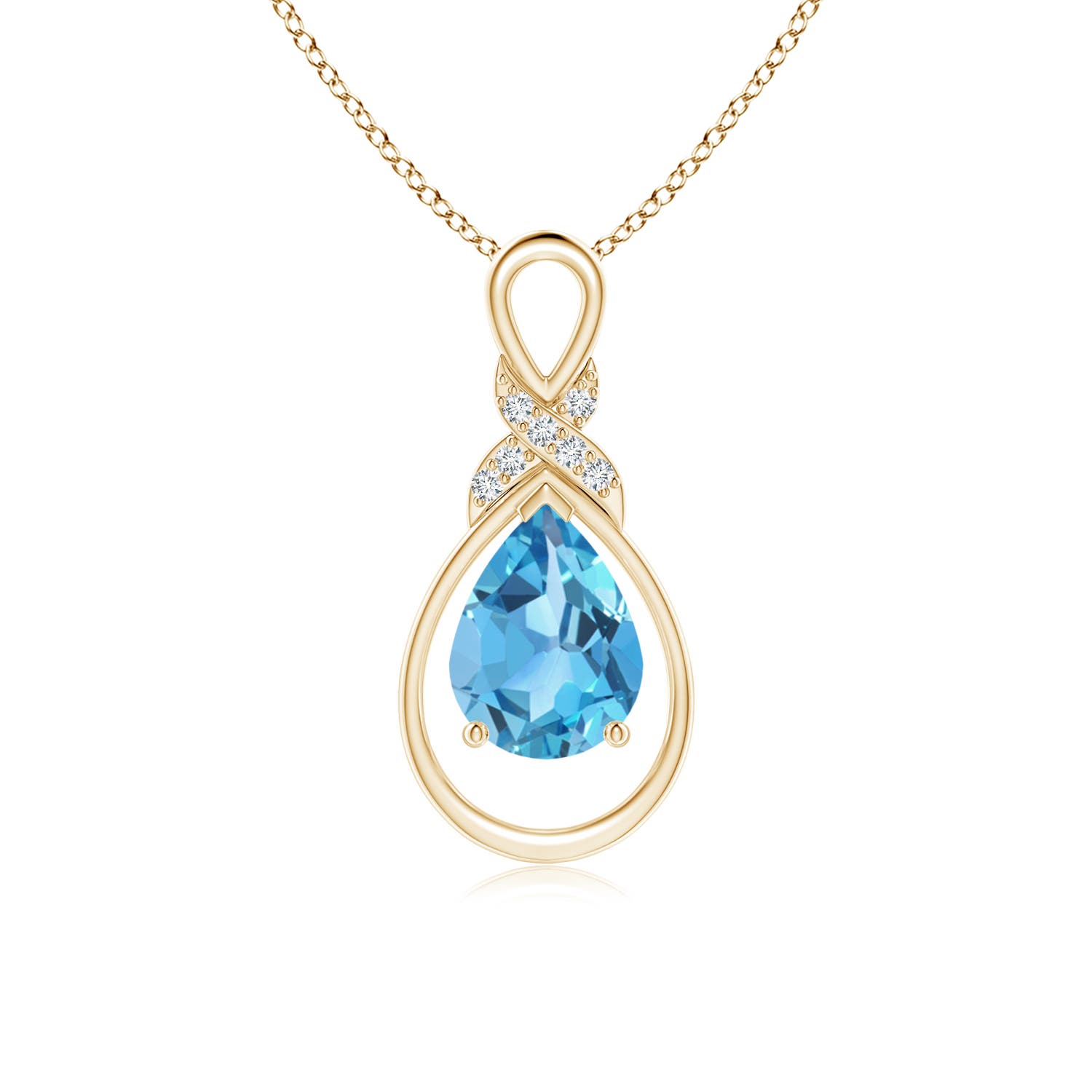 AA - Swiss Blue Topaz / 1.59 CT / 14 KT Yellow Gold