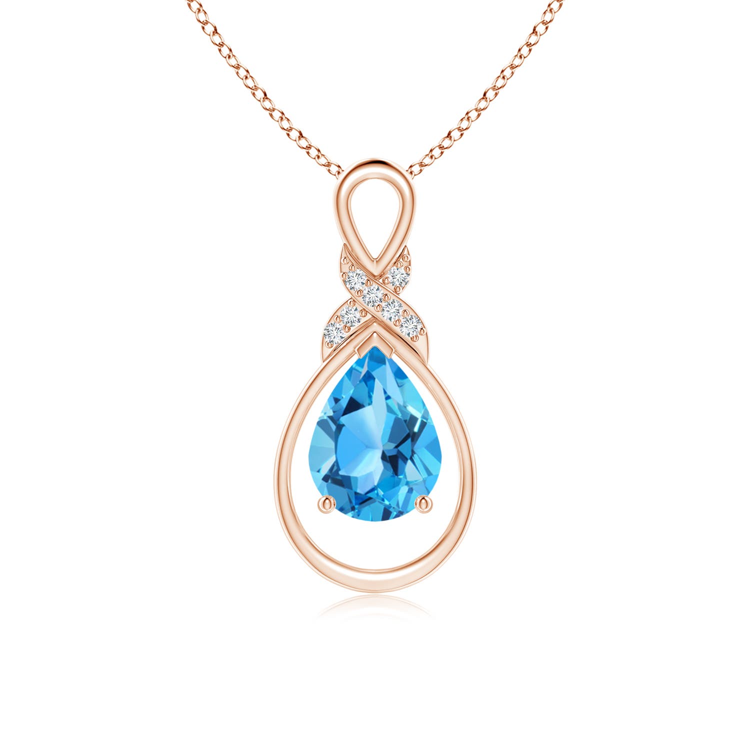 AAA - Swiss Blue Topaz / 1.59 CT / 14 KT Rose Gold