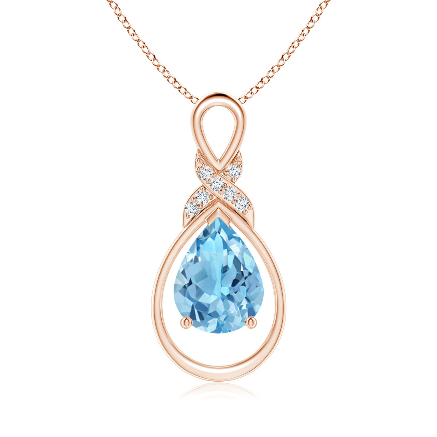 A - Swiss Blue Topaz / 1.94 CT / 14 KT Rose Gold