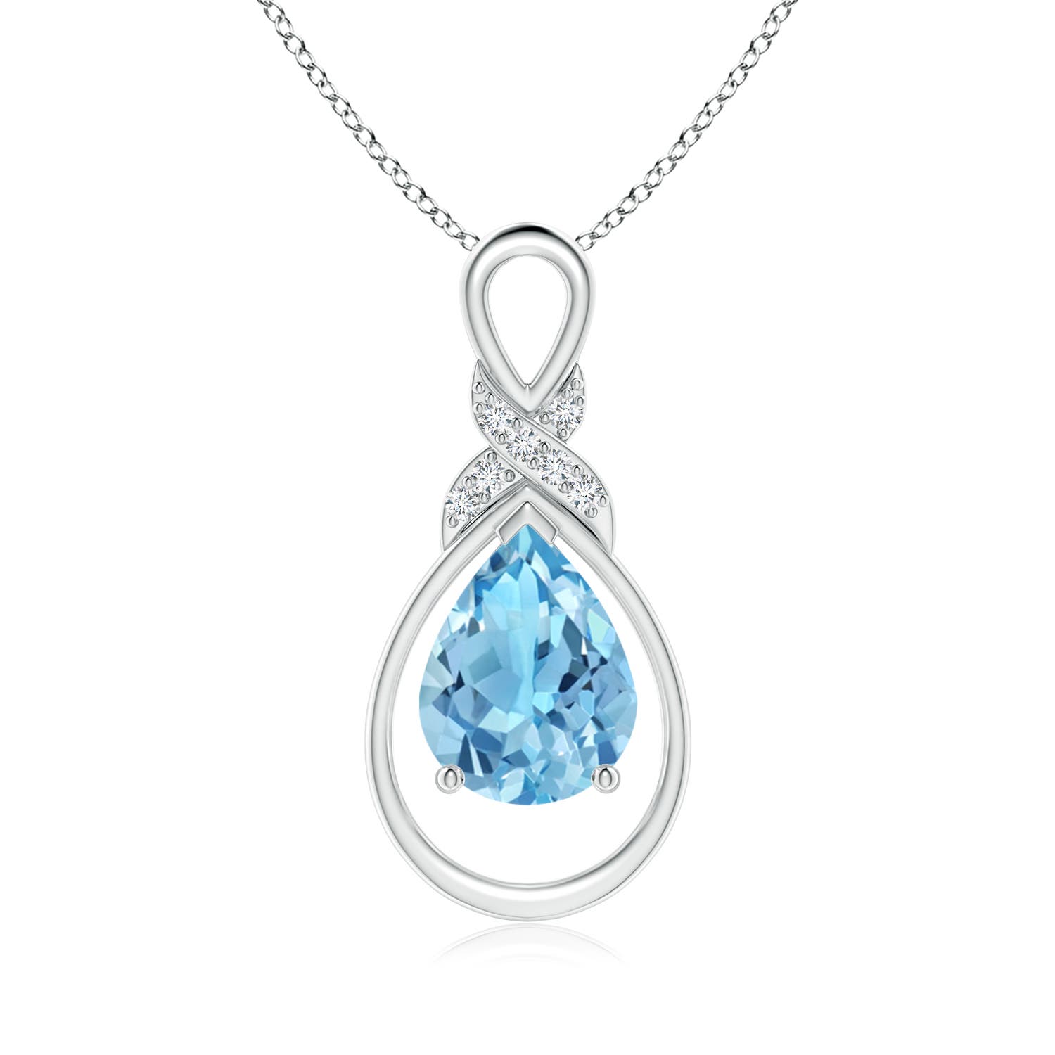 A - Swiss Blue Topaz / 1.94 CT / 14 KT White Gold