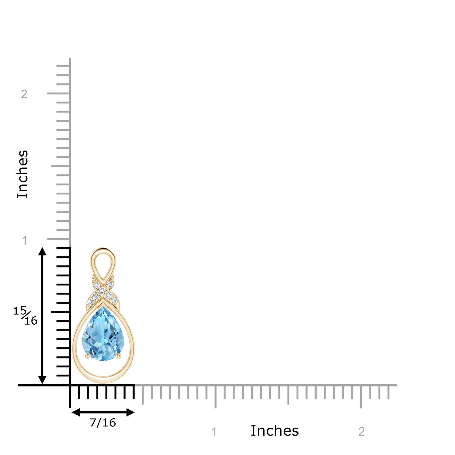 A - Swiss Blue Topaz / 1.94 CT / 14 KT Yellow Gold