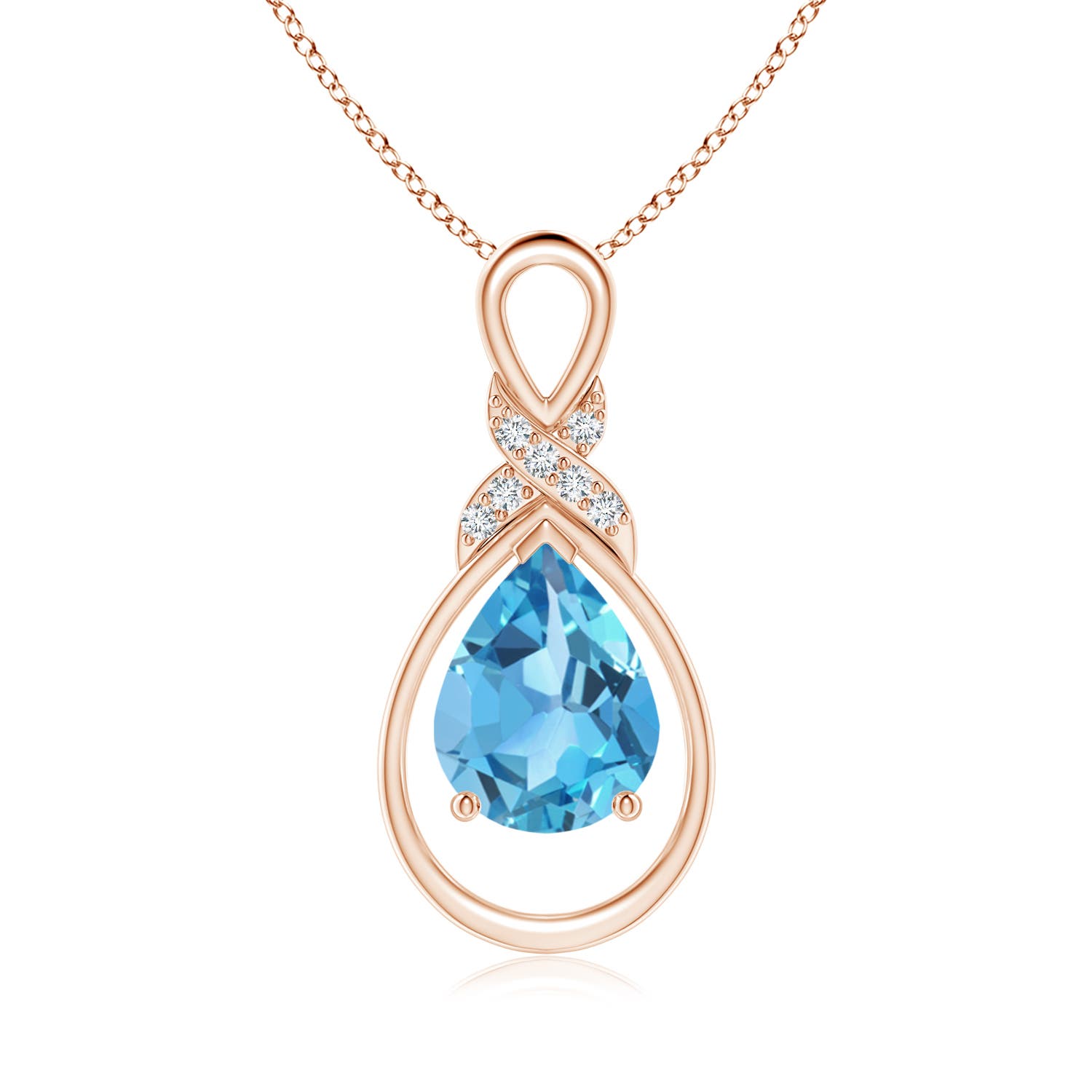 AA - Swiss Blue Topaz / 1.94 CT / 14 KT Rose Gold