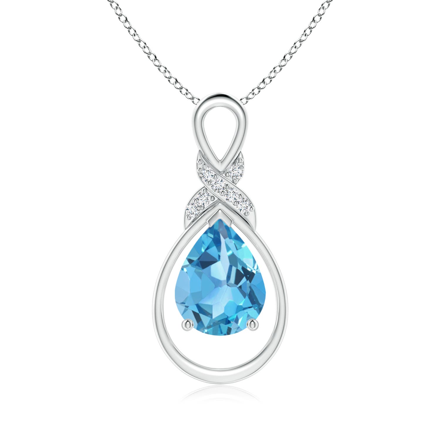 AA - Swiss Blue Topaz / 1.94 CT / 14 KT White Gold