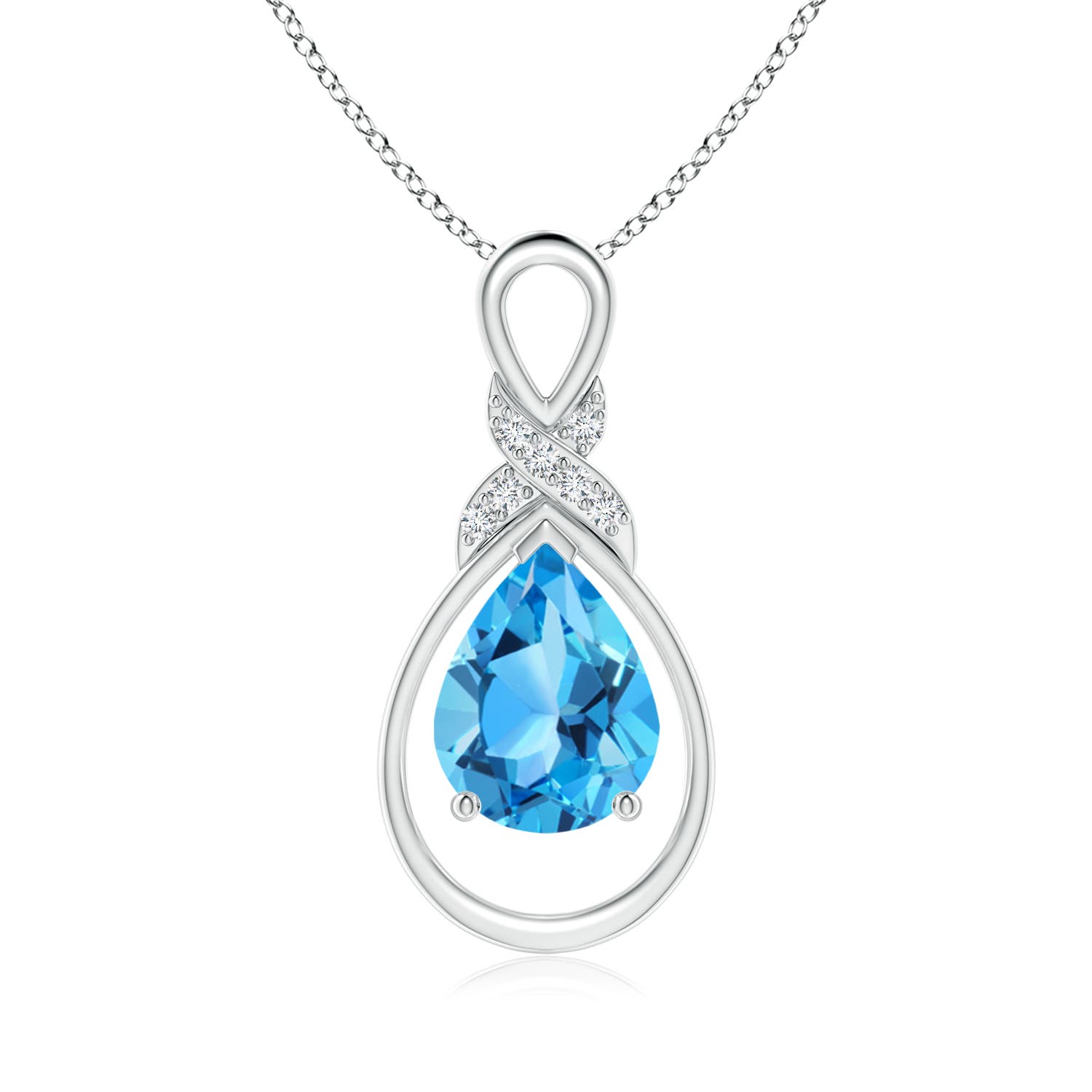 AAA - Swiss Blue Topaz / 1.94 CT / 14 KT White Gold