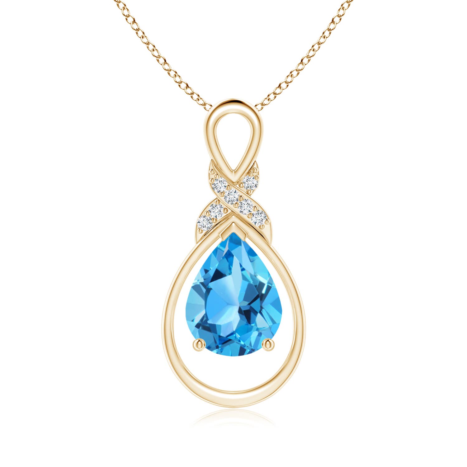 AAA - Swiss Blue Topaz / 1.94 CT / 14 KT Yellow Gold