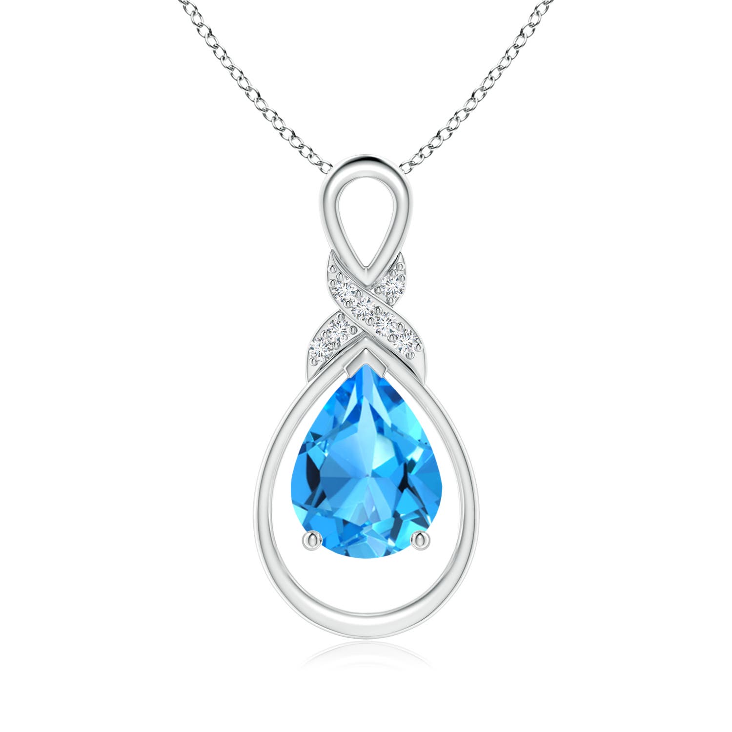 AAAA - Swiss Blue Topaz / 1.94 CT / 14 KT White Gold